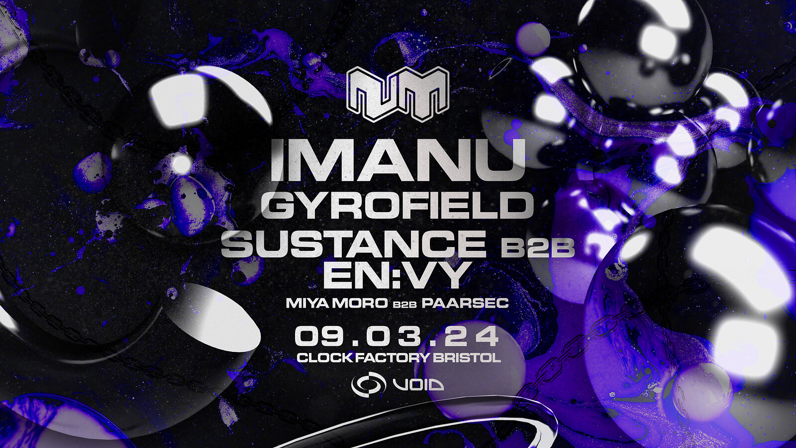 Nu:Motive • IMANU, Gyrofield, Sustance B2B EN:VY at Clock Factory