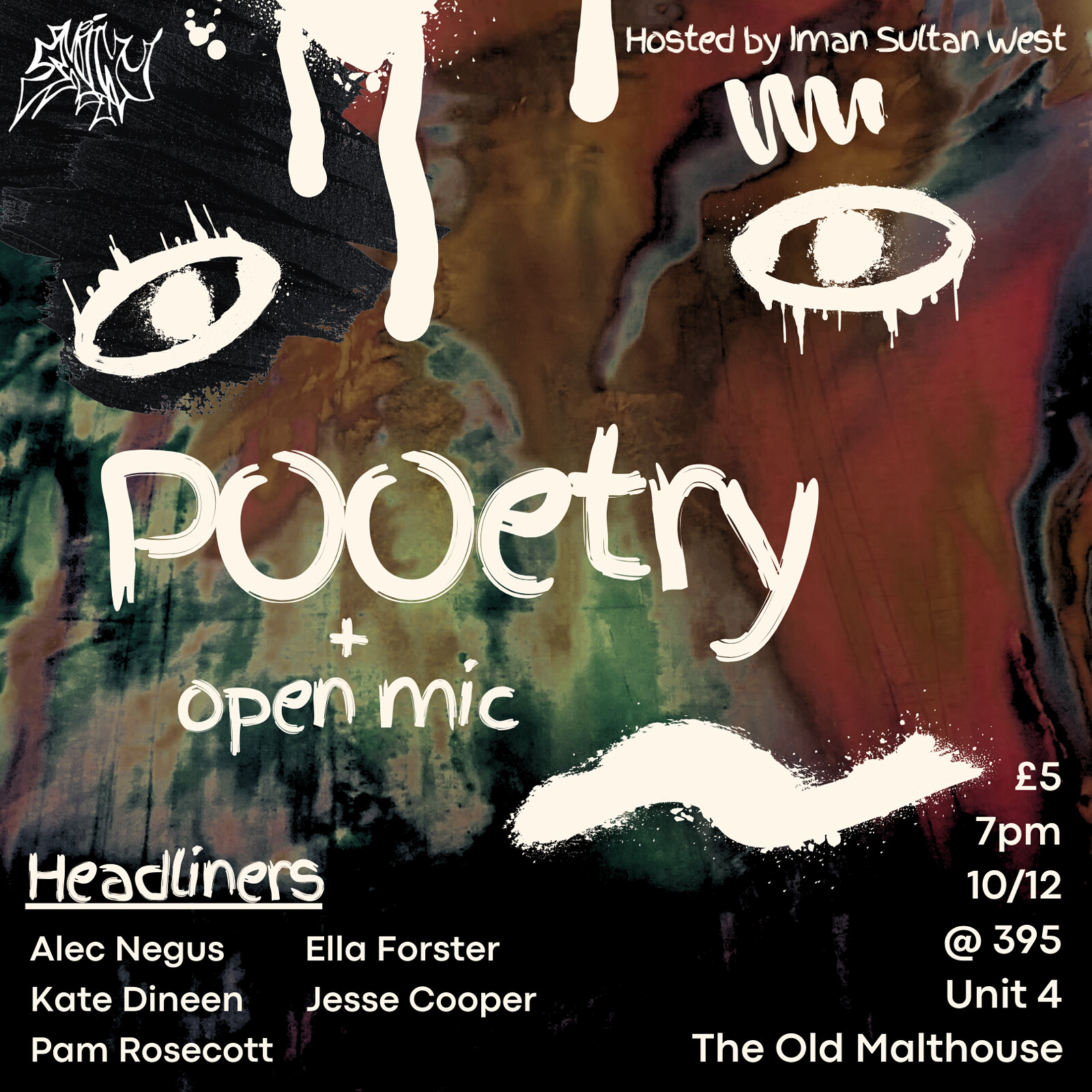 POOETRY + open mic at 395, Unit 4, The Old Malthouse