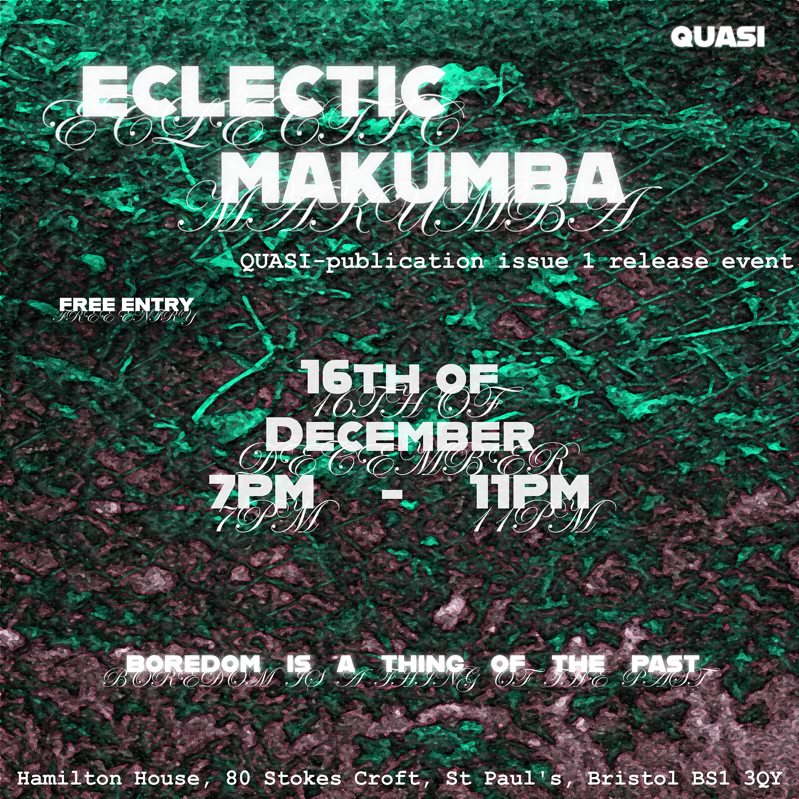 ECLECTIC MAKUMBA at Hamilton House, 80 Stokes Croft, St Paul's, Bristol BS1 3QY