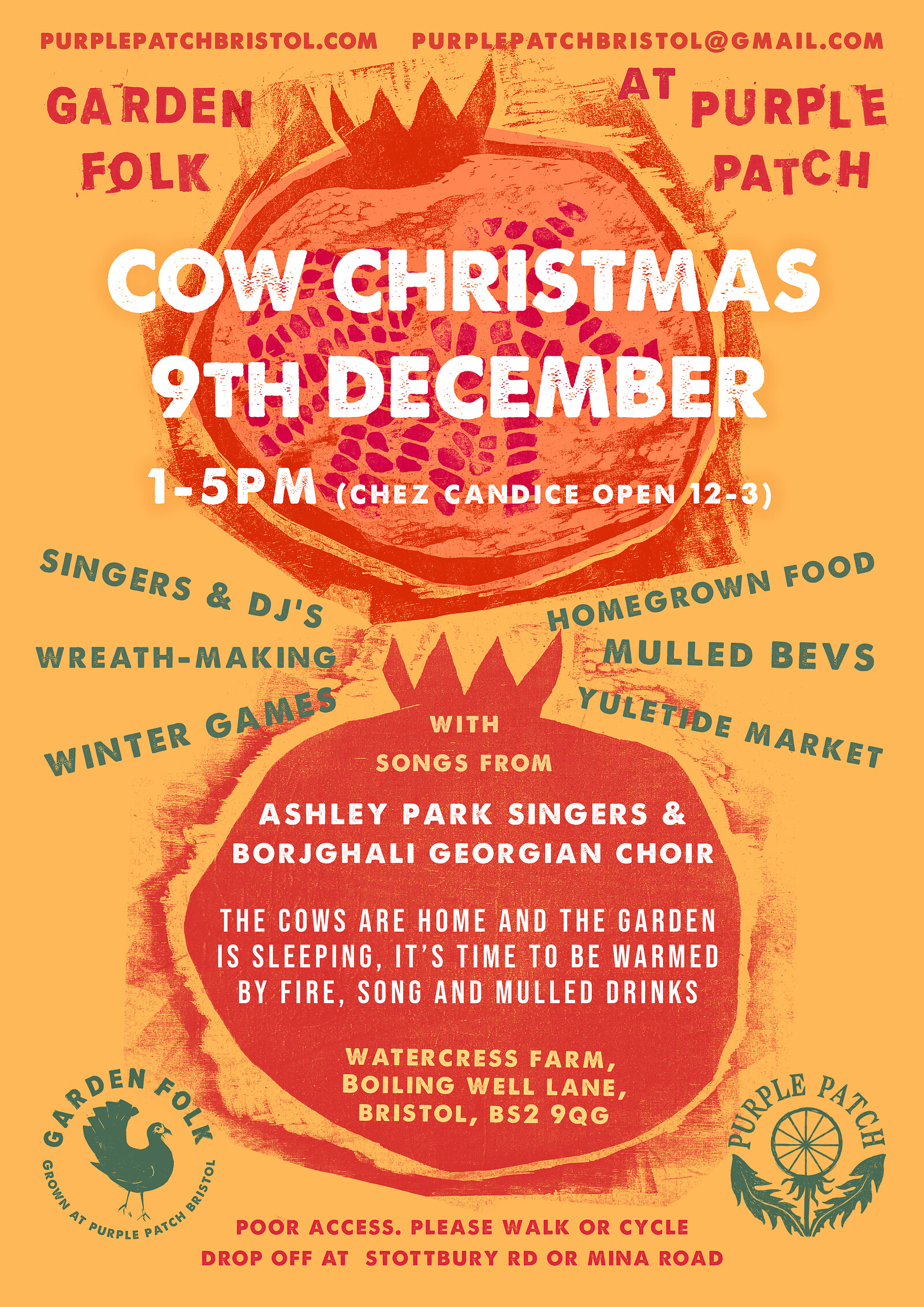 Cow Christmas Yuletide Fair at Purple Patch, Watercress Farm