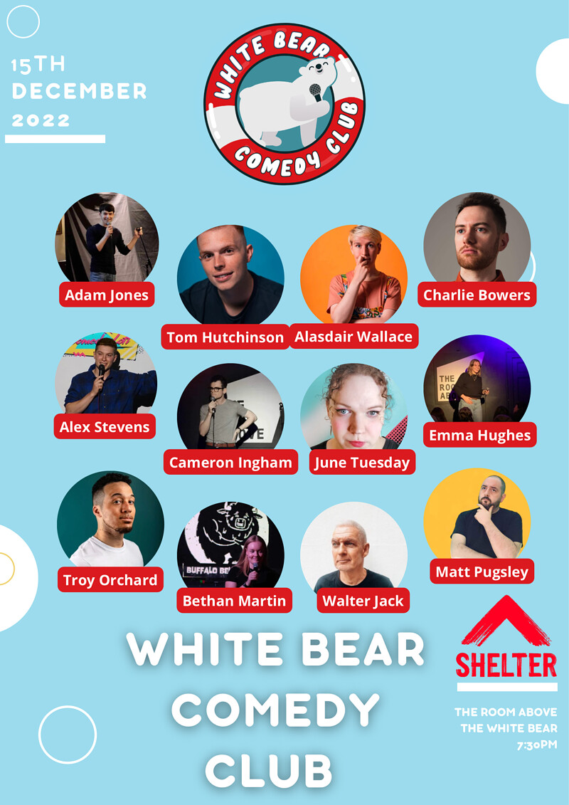 White Bear Comedy Club: Shelter Fundraiser at The Room Above
