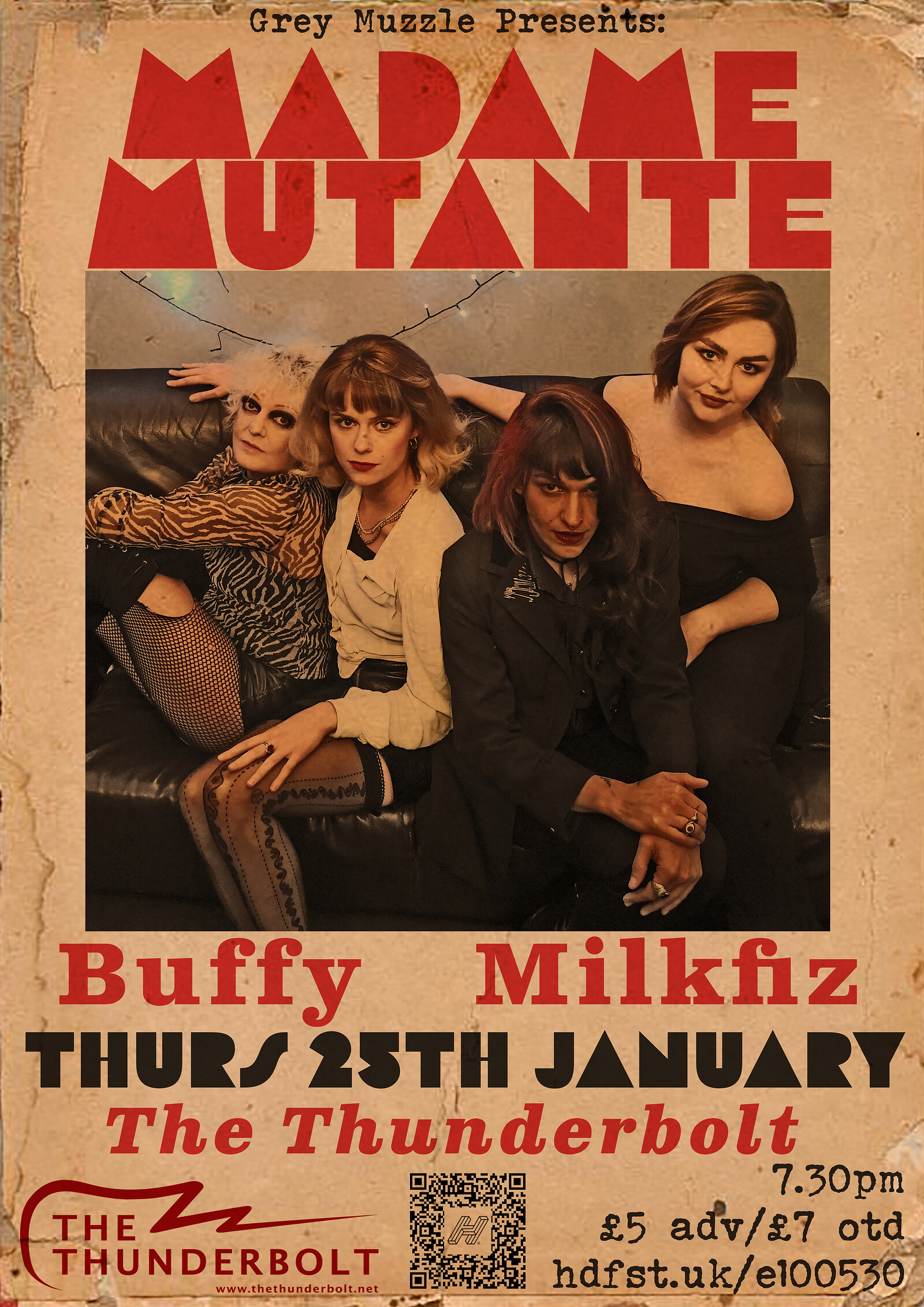 Madame Mutante + Kill Mirror Image + MilkFiz at The Thunderbolt
