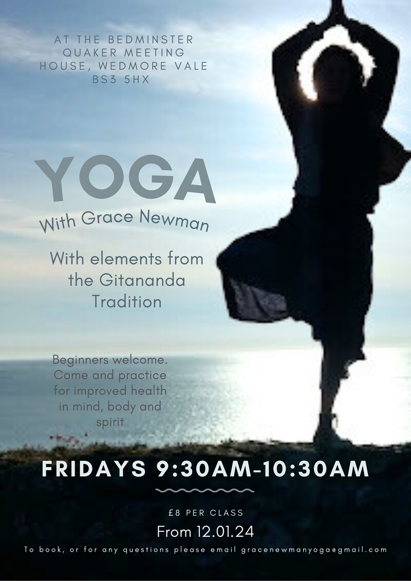Hatha Yoga Class at Bedminster Quaker Meeting House, Wedmore Vale, BS3 5HX
