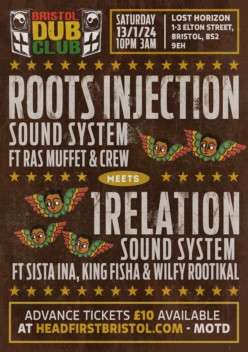BRISTOL DUB CLUB - ROOTS INJECTION MEETS 1RELATION at Lost Horizon
