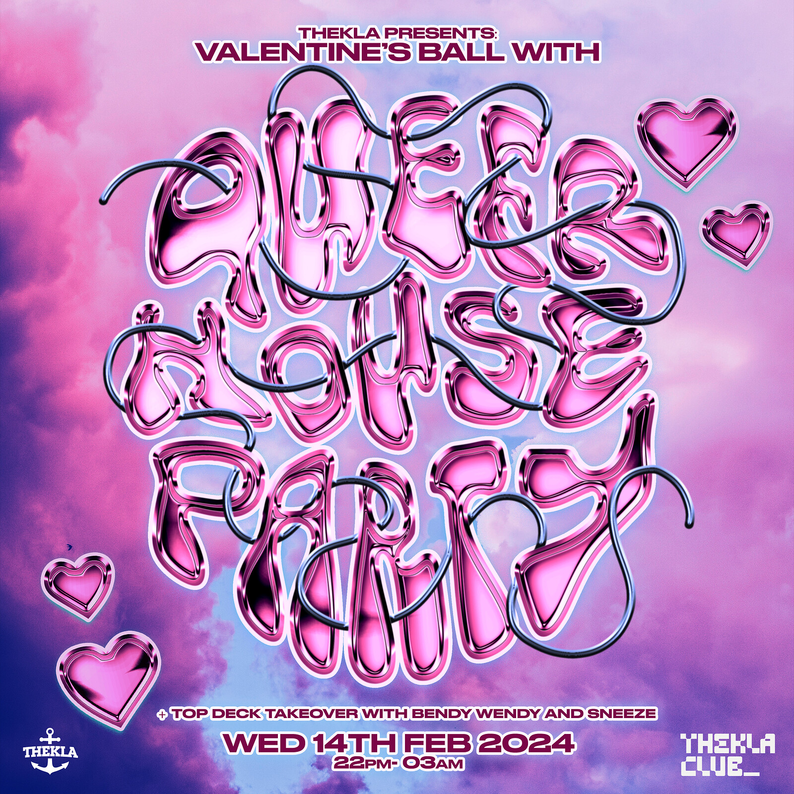 Thekla pres Valentines Ball w/ Queer House Party at Thekla