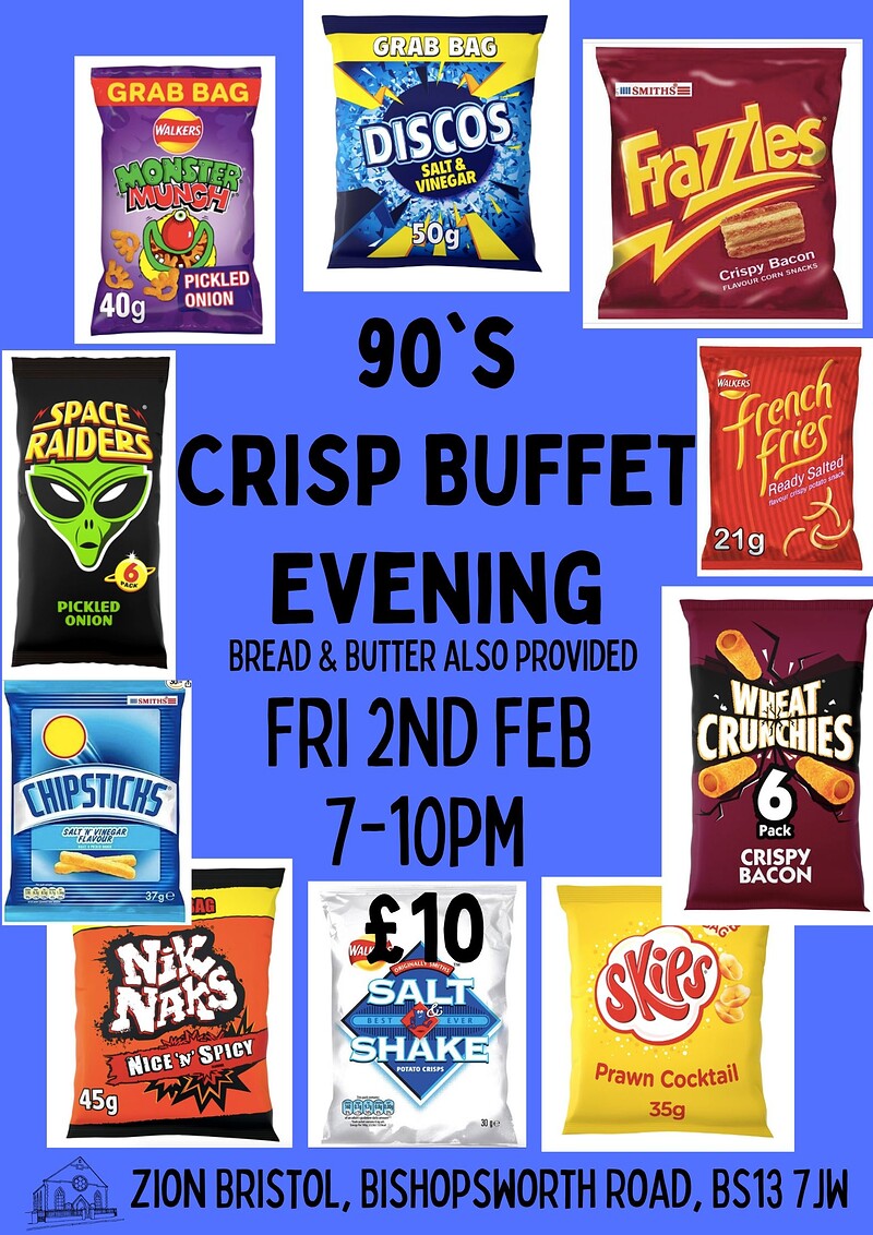 90's CRISP BUFFET at Zion Bristol