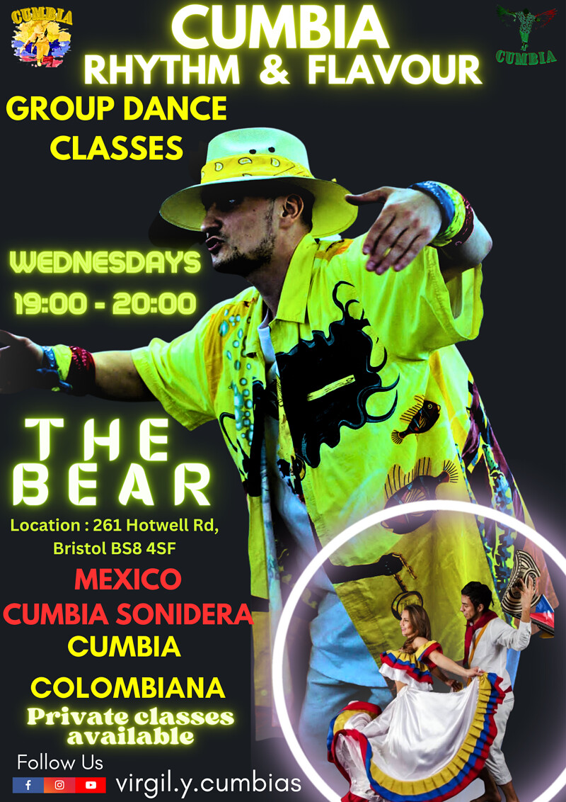 Cumbia Sonidera Rhythm and Flavour dance classes at The Bear INN