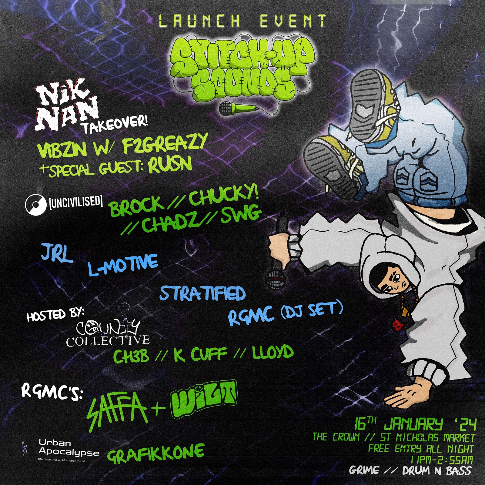 Stitch-Up Sounds Launch at The Crown