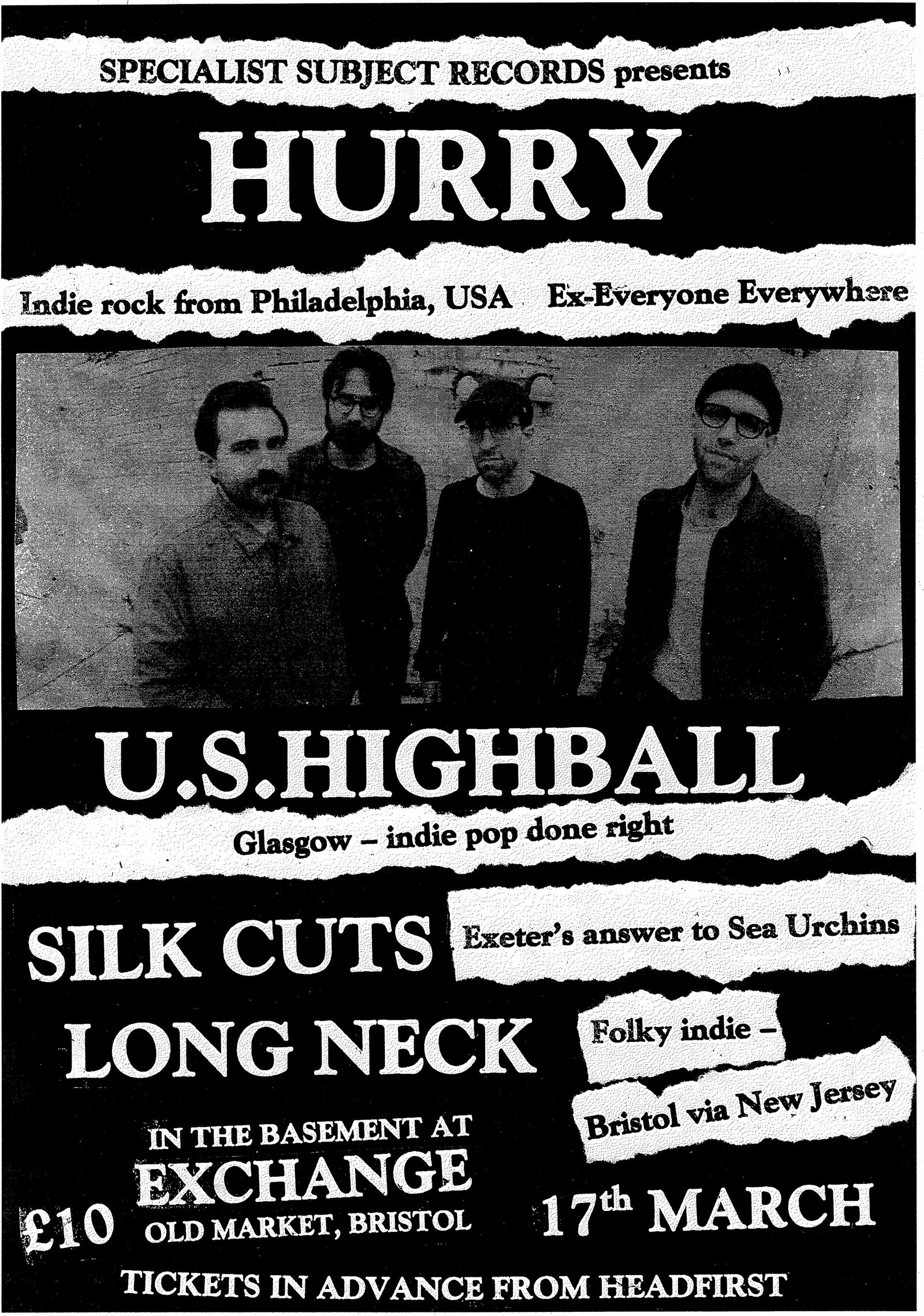 Hurry, US Highball, Silk Cuts and Long Neck at Exchange