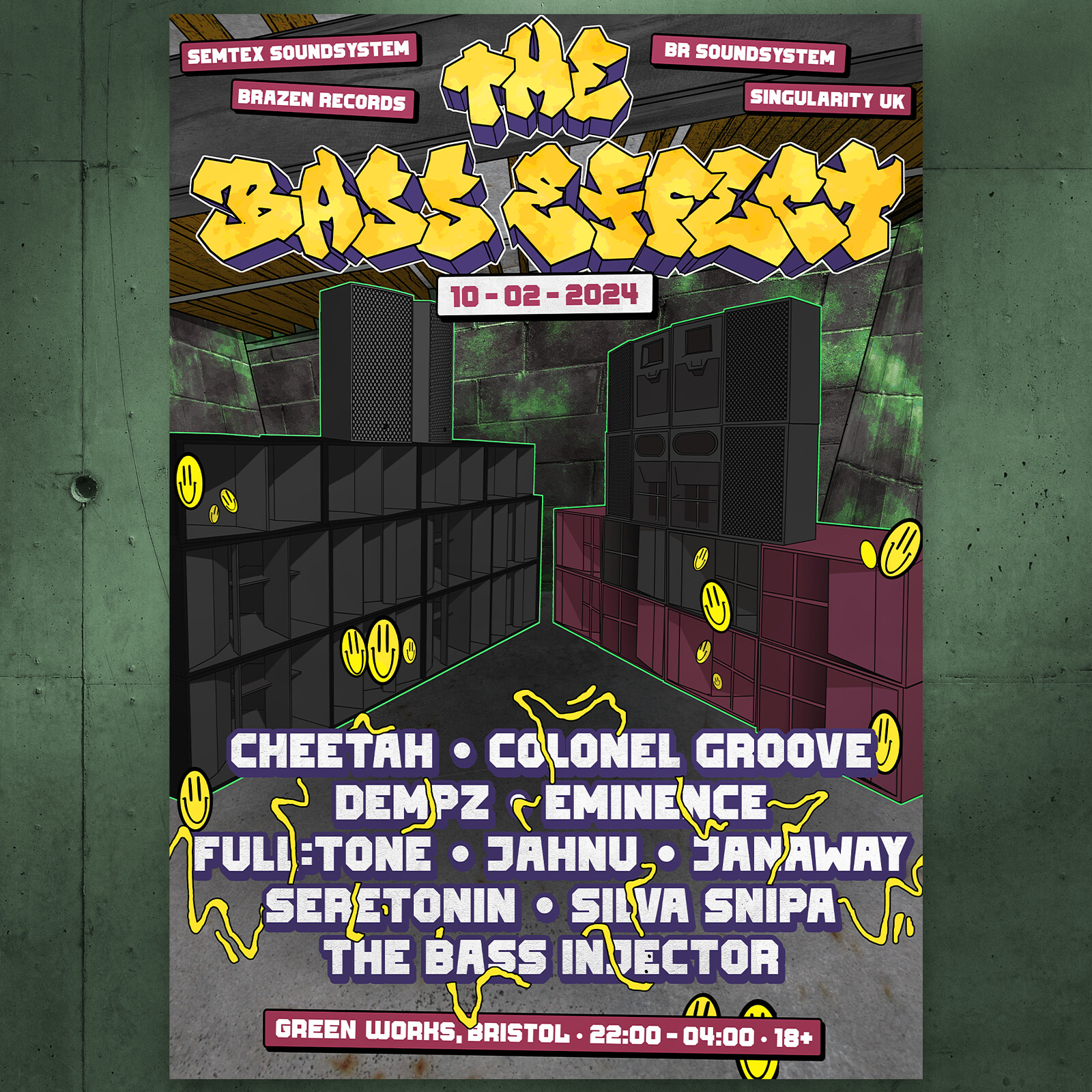 The Bass Effect w/ Silva Snipa, Cheetah + more at Green Works