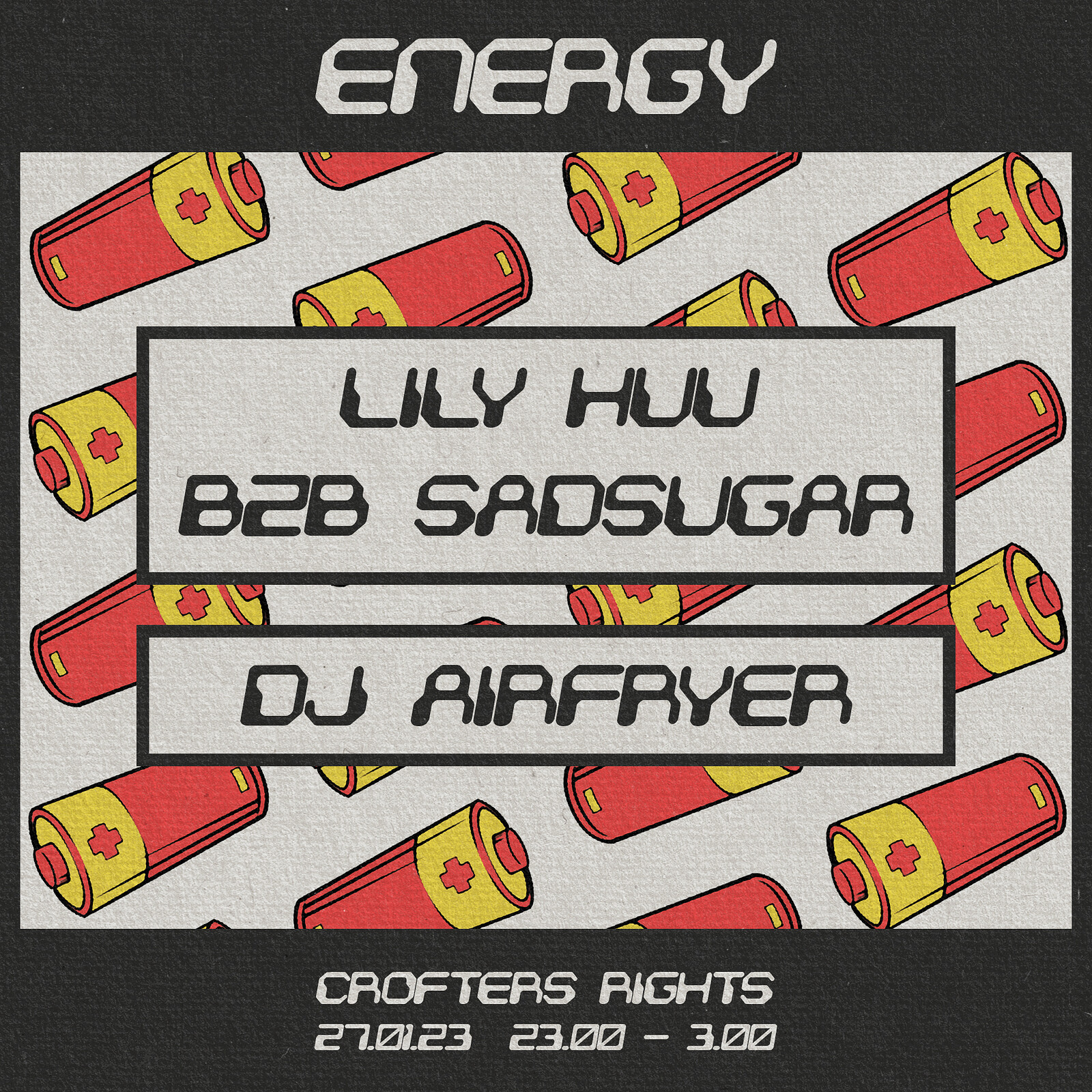 ENERGY: Lilly Huu b2b Sadsugar, DJ Airfryer at Crofters Rights