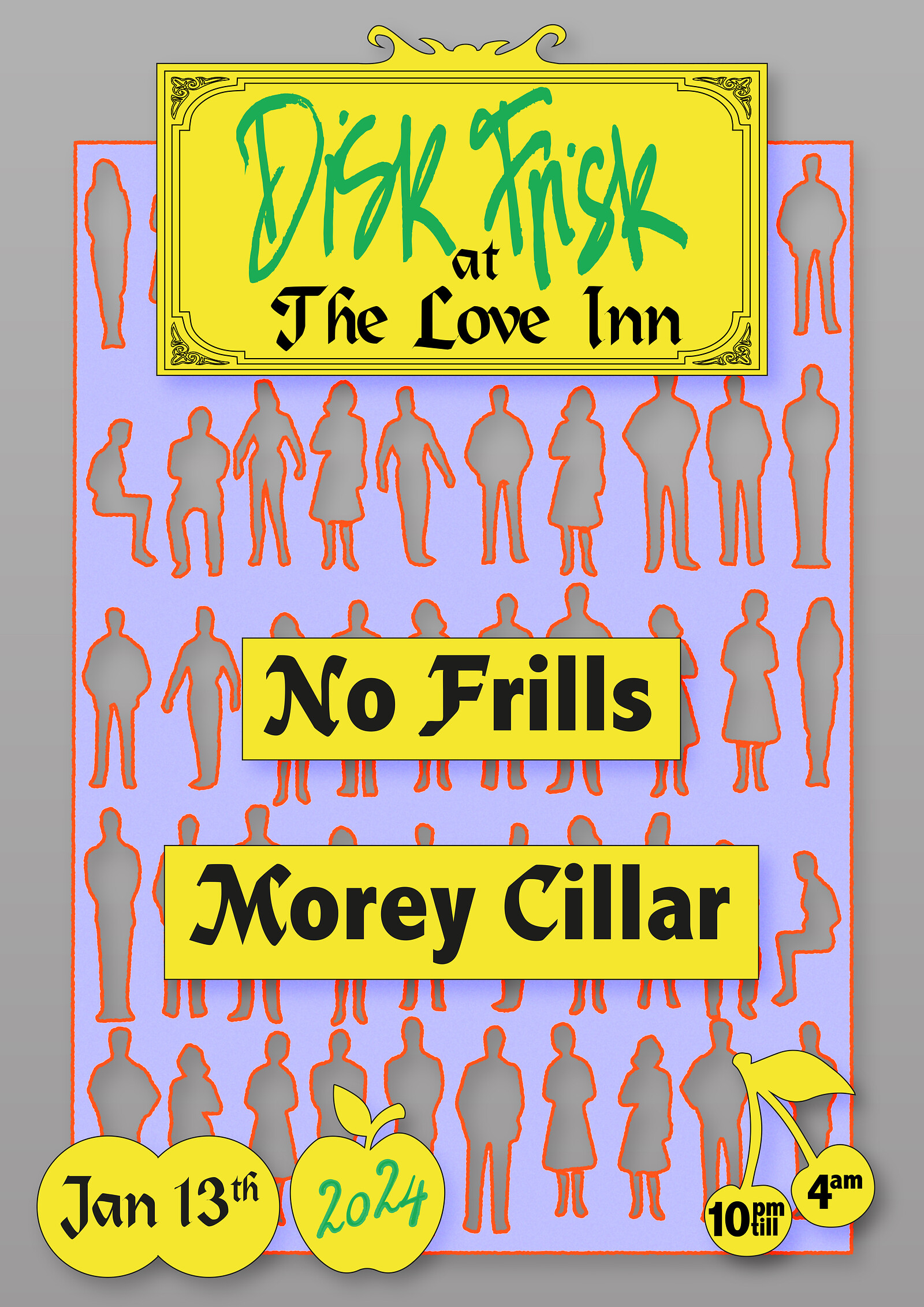 Disk Frisk w/ No Frills + Morey Cillar at The Love Inn
