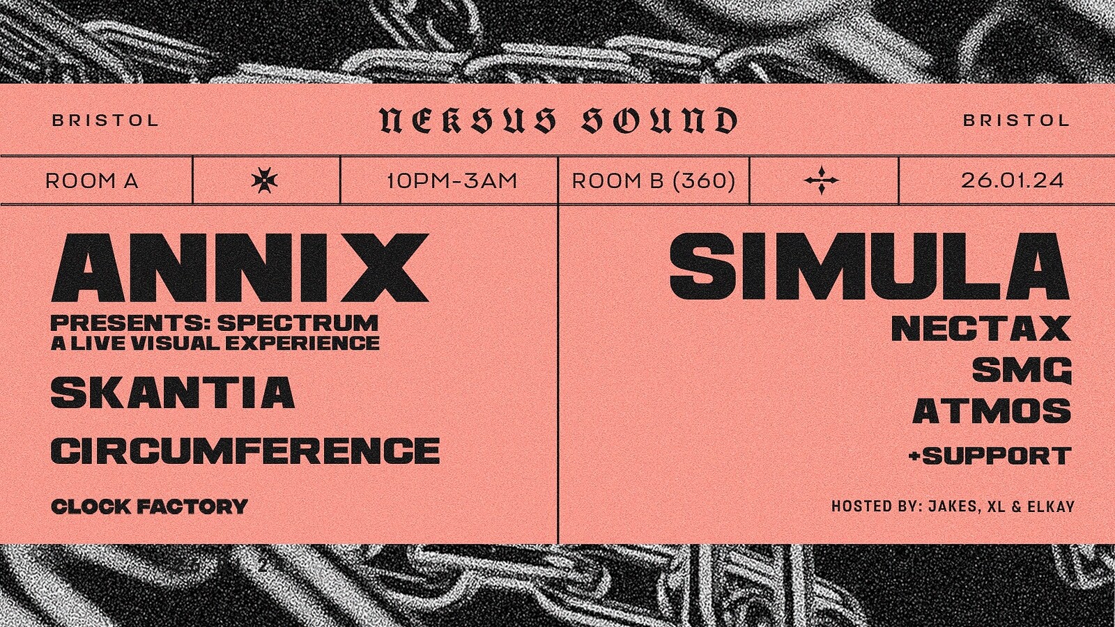 Neksus Sound Bristol • Simula, Annix, Skantia at Clock Factory