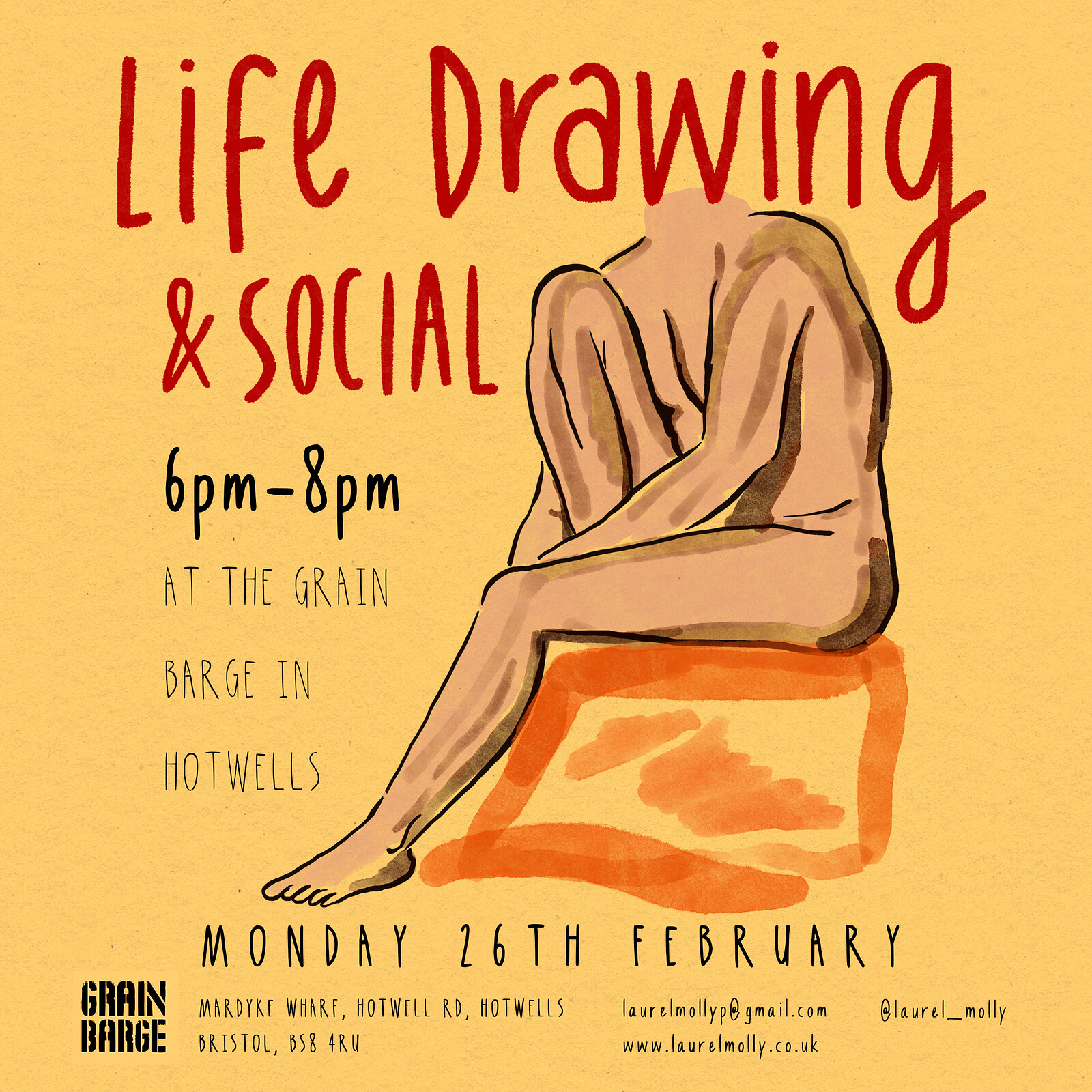 Life Drawing and Social at The Grain Barge