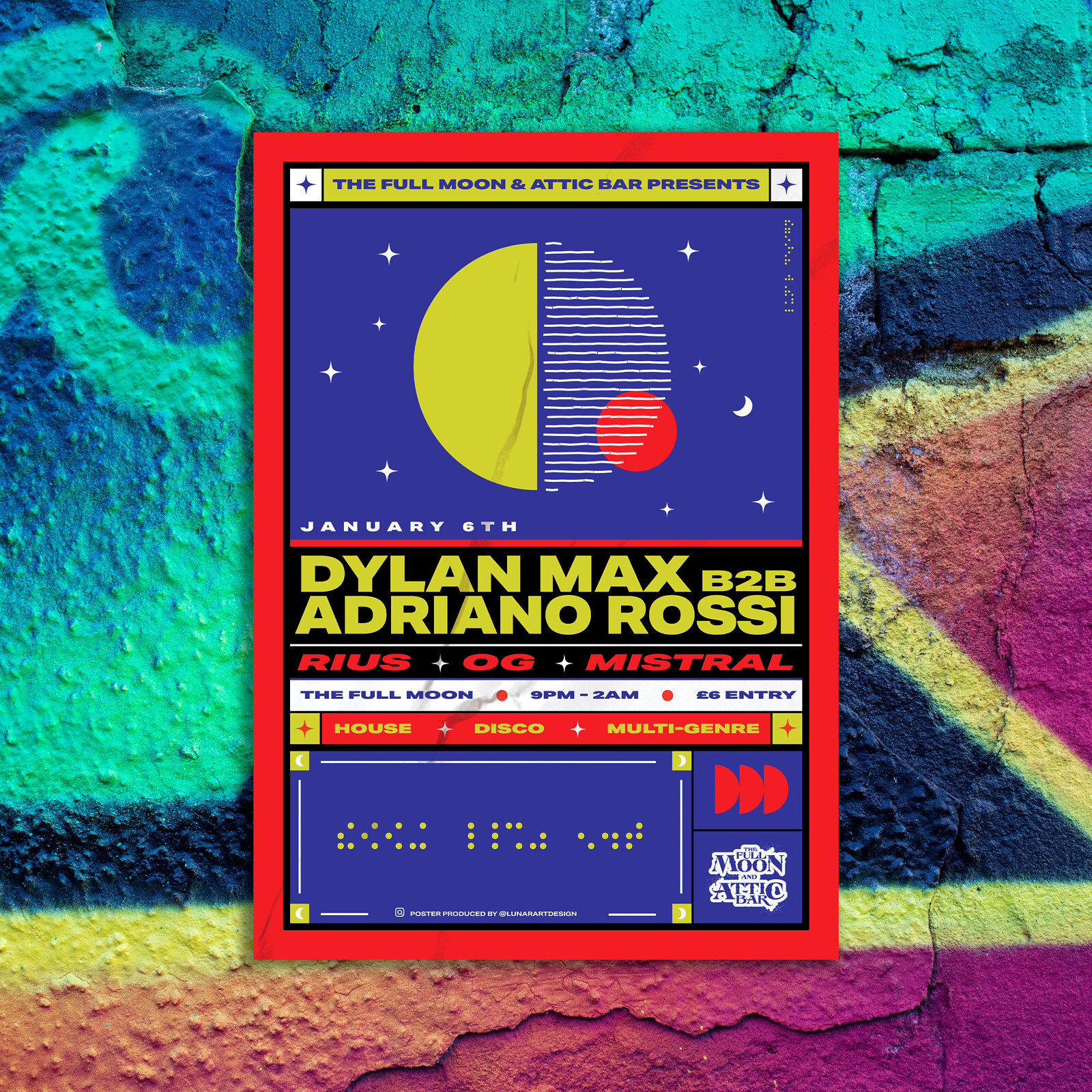 DYLAN MAX b2b ADRIANO ROSSI | FULL MOON at The Full Moon & Attic Bar