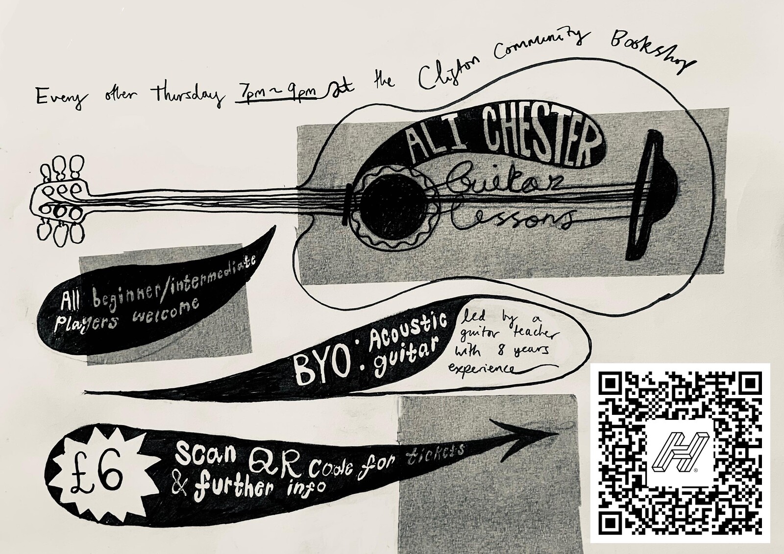 Acoustic Guitar Class & Social at Clifton Community Bookshop