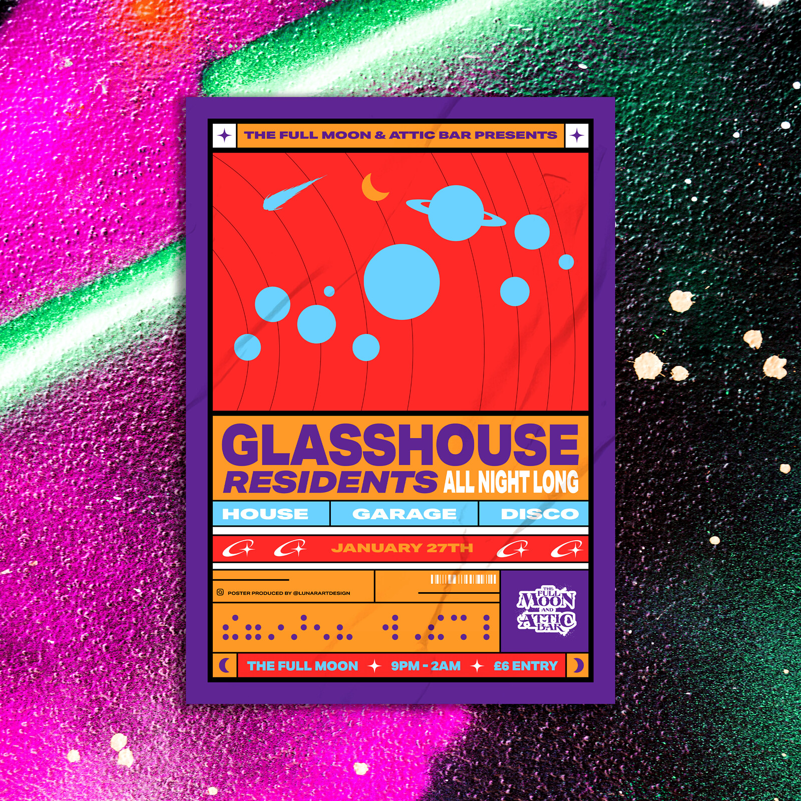 GLASSHOUSE - DOWN THE PUB at The Full Moon & Attic Bar