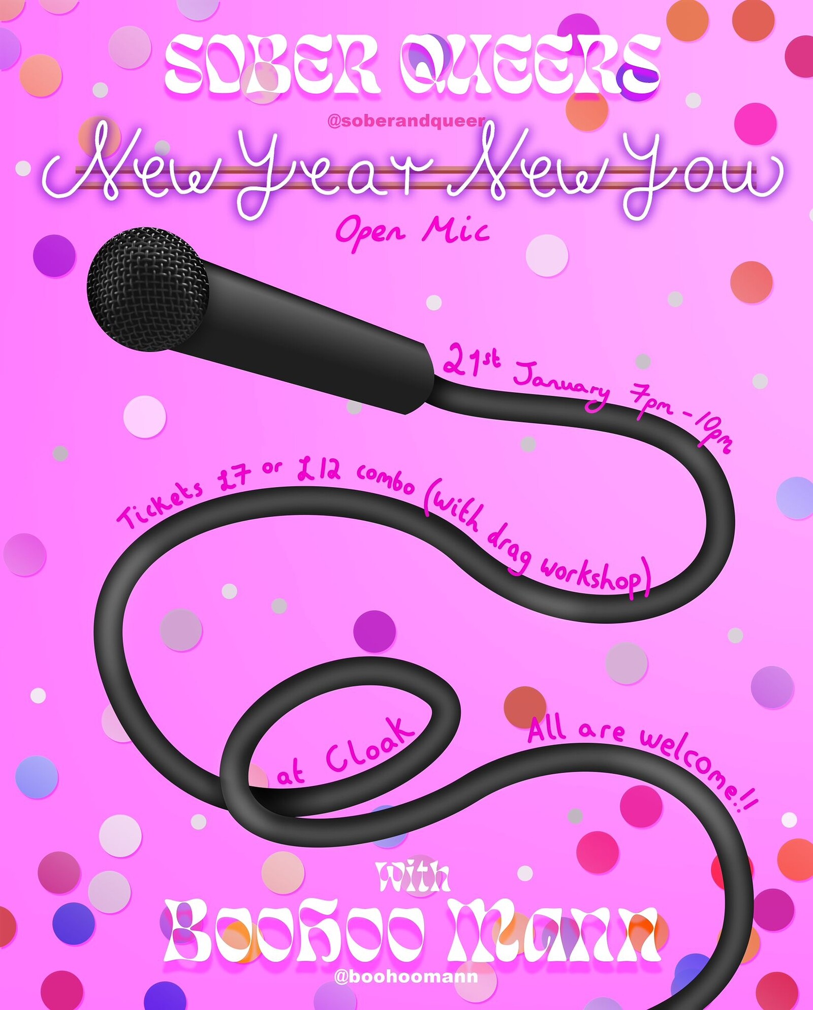Sober Queers Open Mic at Cloak