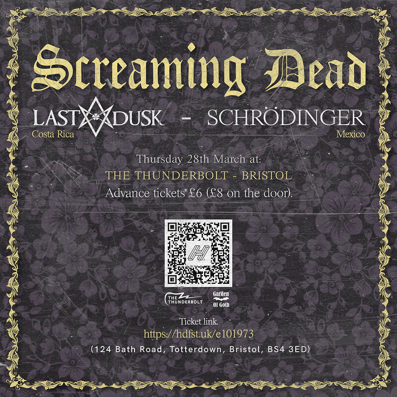Screaming Dead + Last Dusk + Schrodinger at The Thunderbolt