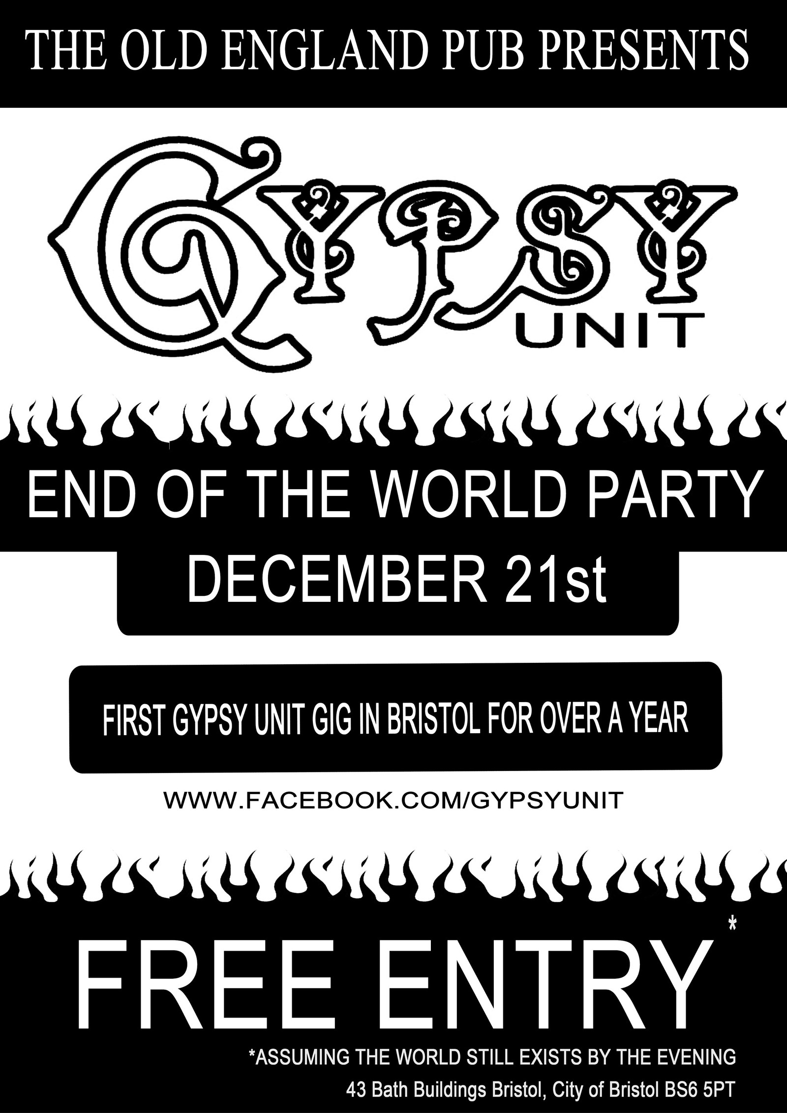 End Of The World Party at The Old England Pub