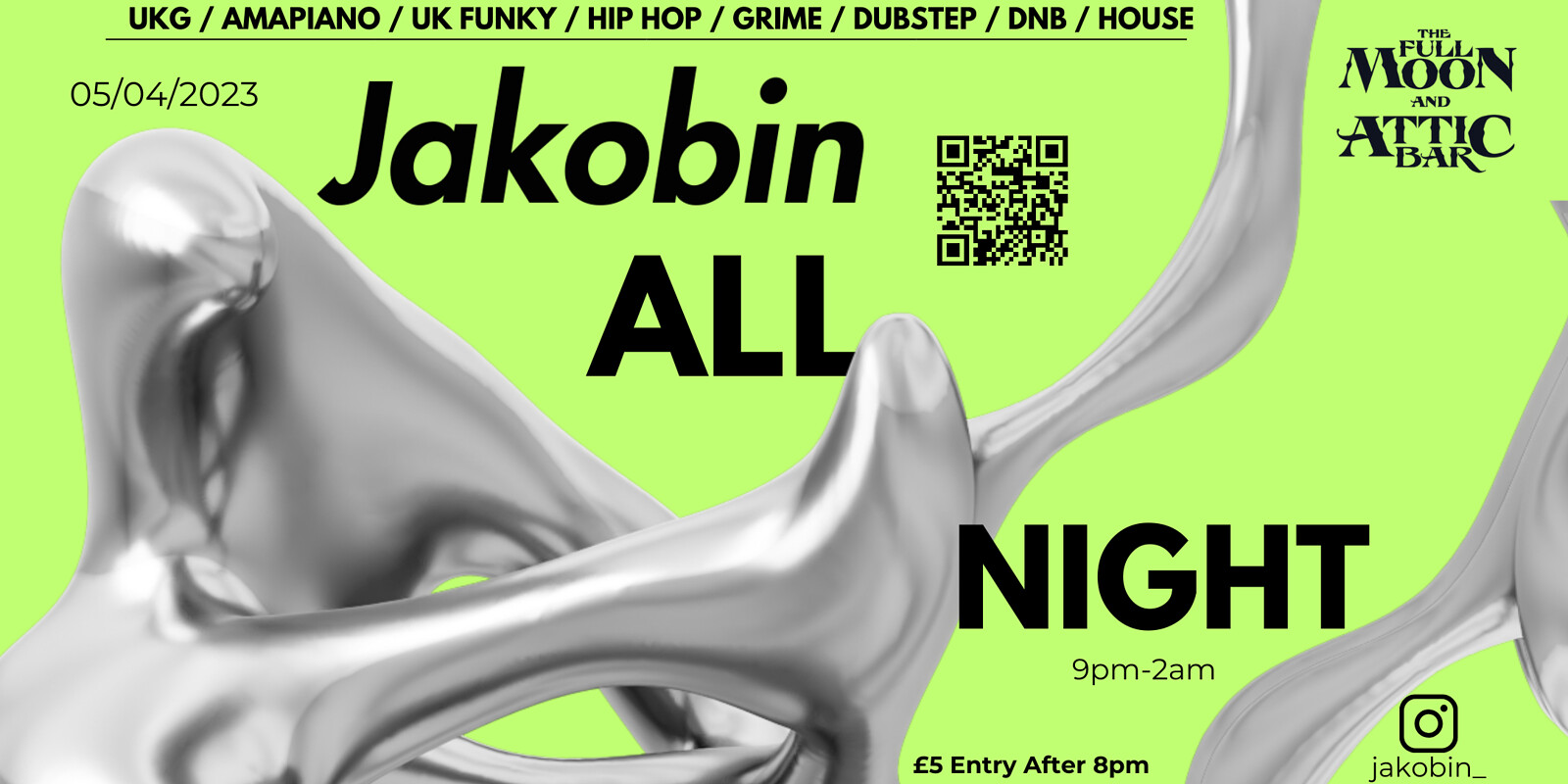 JAKOBIN - ALL NIGHT LONG | FULL MOON at The Full Moon & Attic Bar