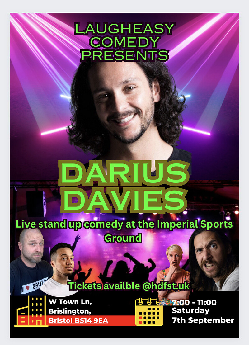 LaughEasy Comedy at the at Imperial sports ground