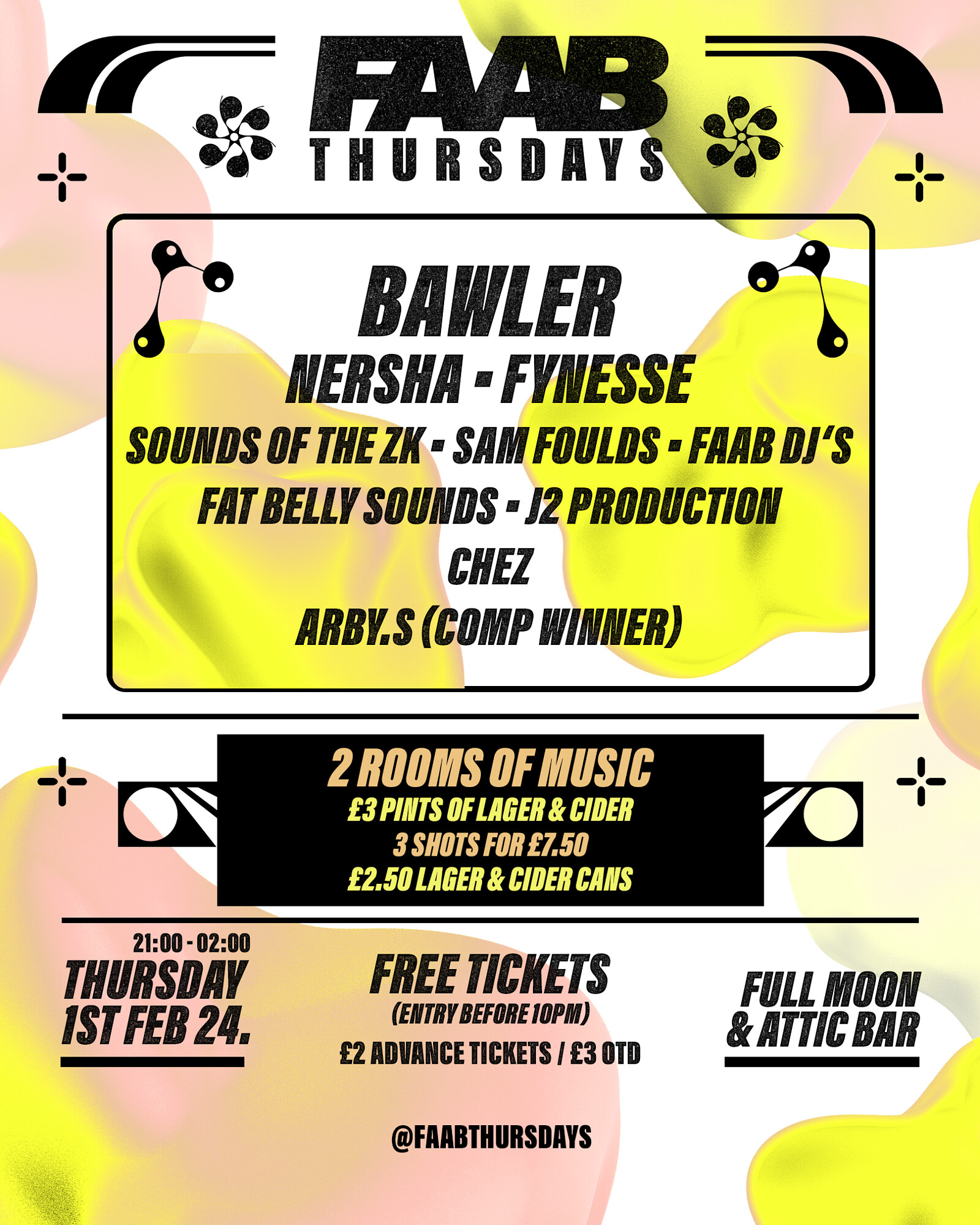 FAAB Presents: ATTIC Thursdays at The Full Moon & Attic Bar