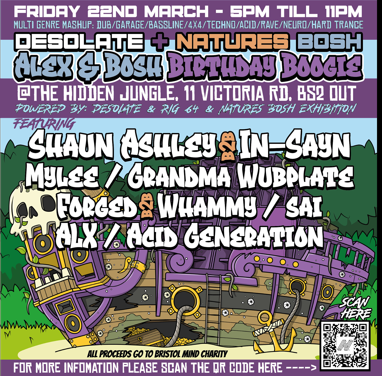 Alex & Bosh Bday Boogie at The fox / Hidden Jungle - 11 Victoria Road BS2 0UT
