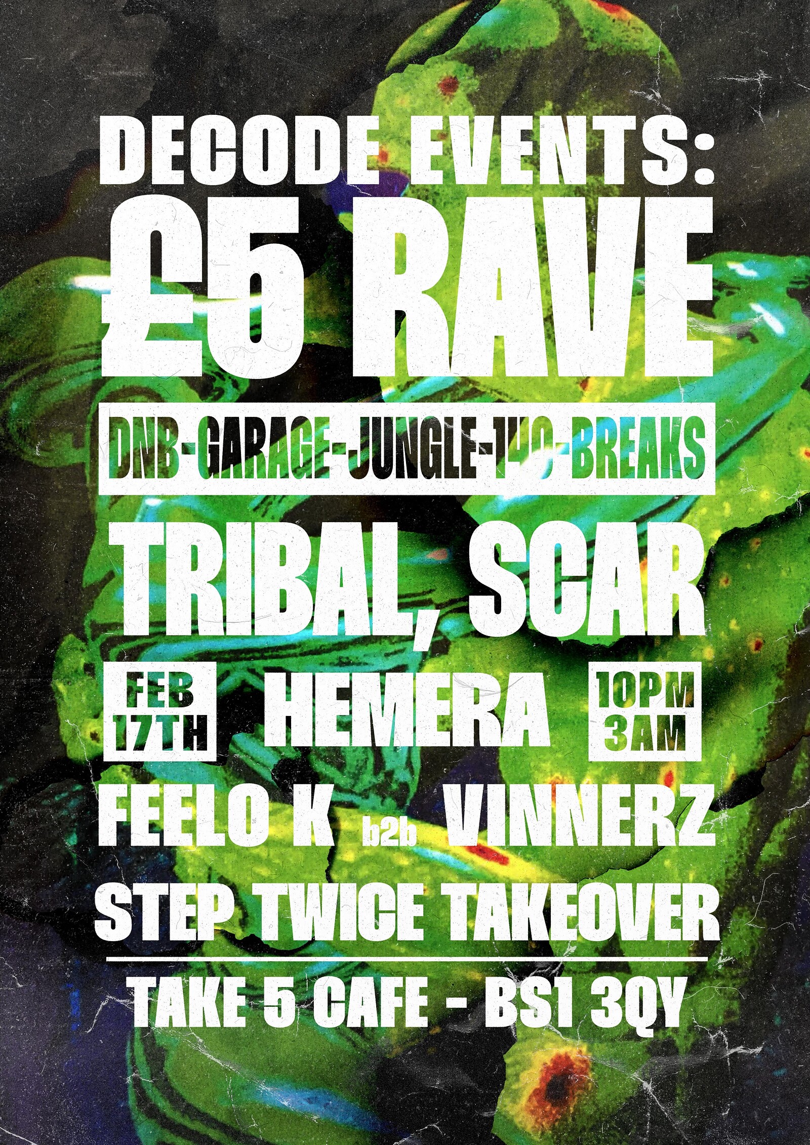 Decode Events: Take 5 Cafe Rave at Take Five Cafe