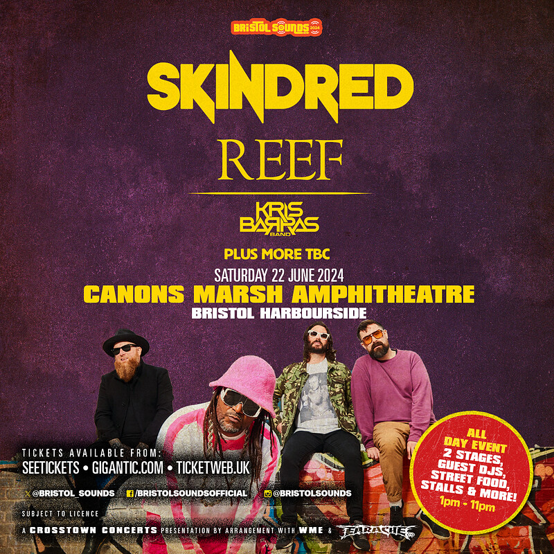 Skindred at Canons Marsh Amphitheatre, Bristol Harbourside