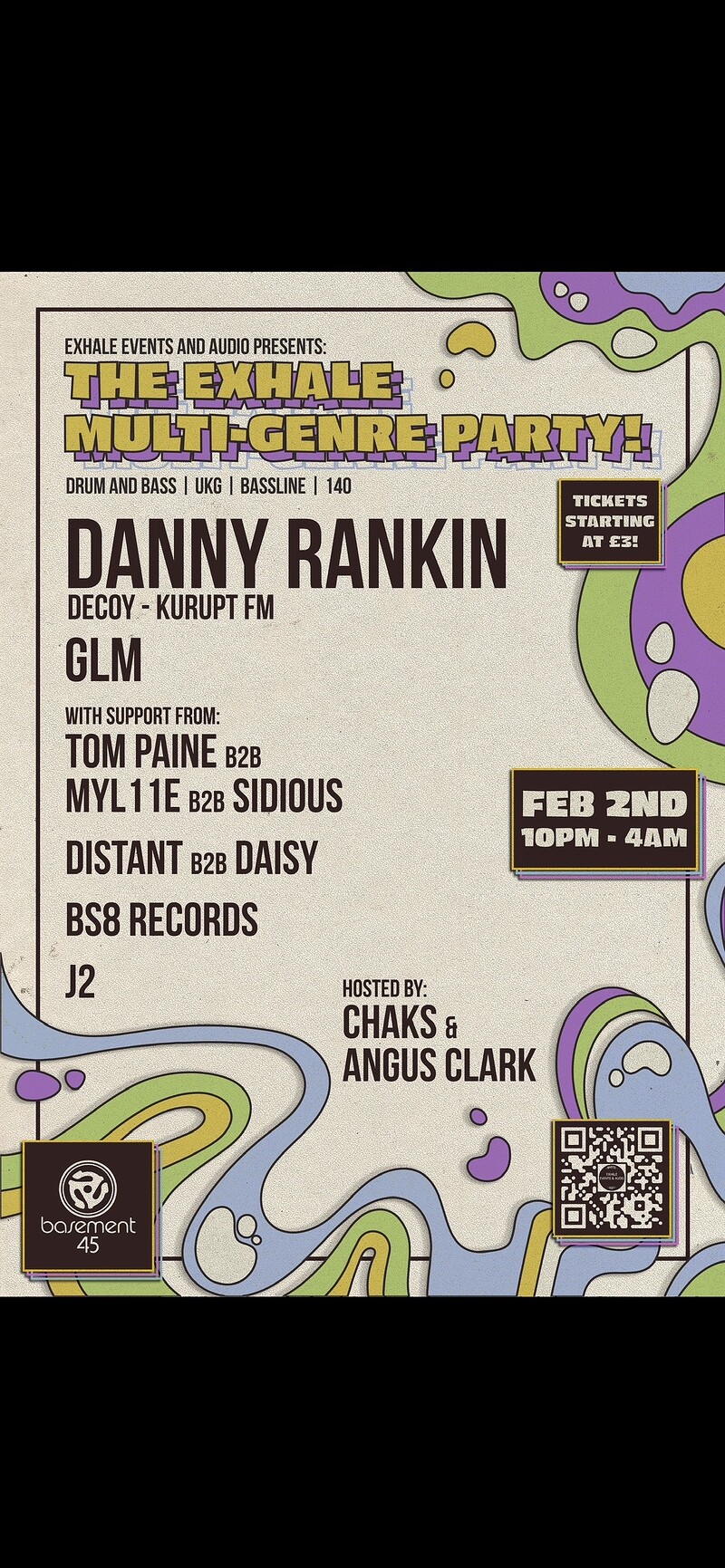 Exhale Presents - The Multi-Genre Party 3.0 at Basement 45