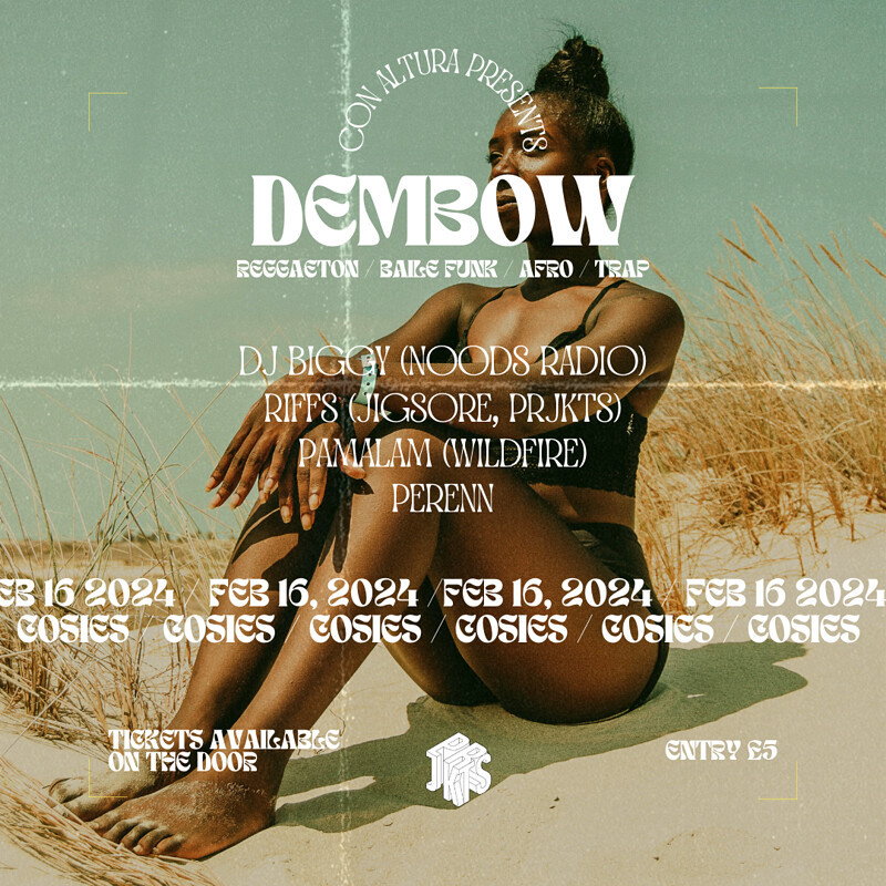 ConAltura presents DEMBOW, REGGAETON & BAILE FUNK at Cosies