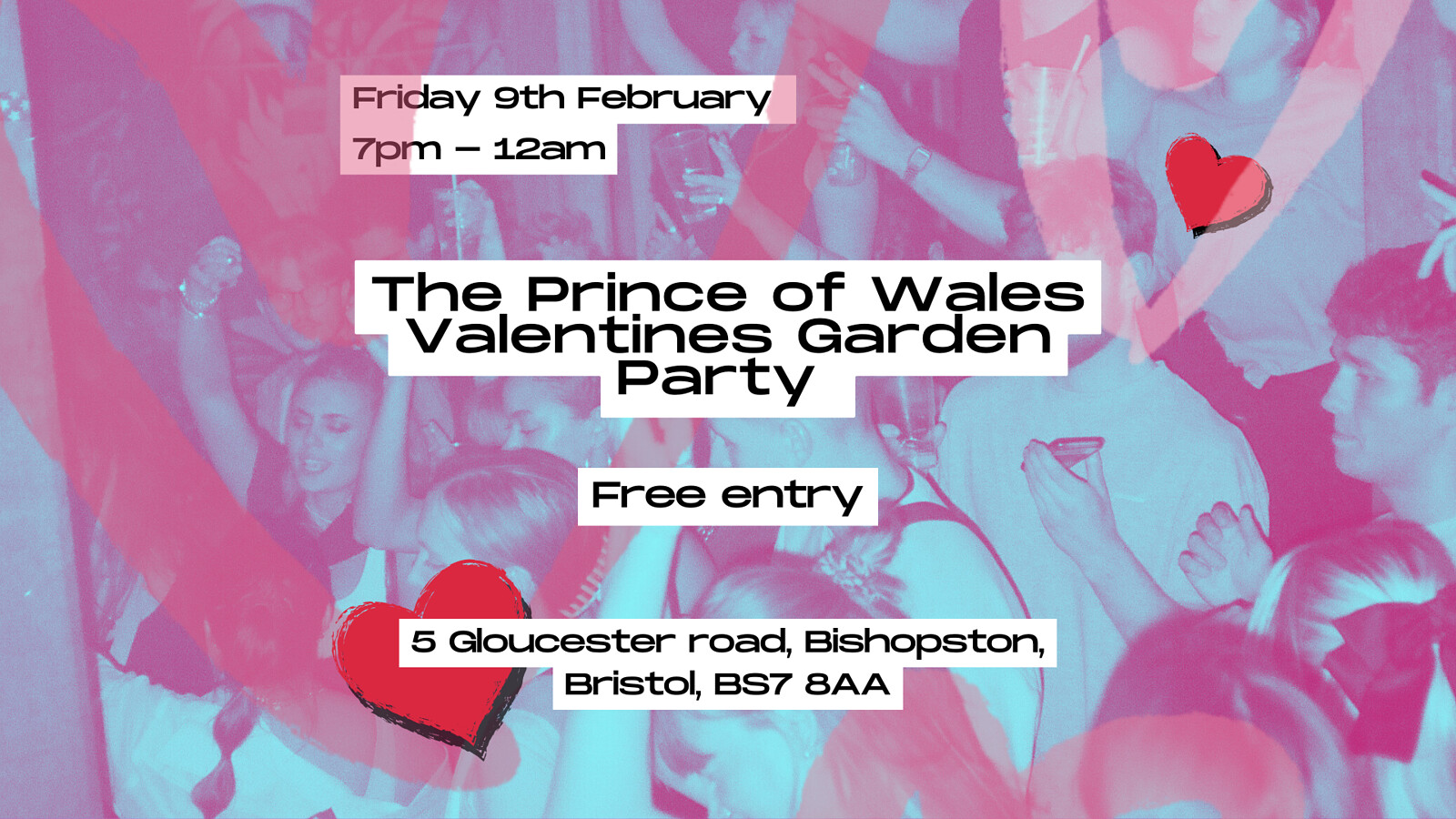 The Prince of Wales Valentines Garden Party at The Prince of Wales, Gloucester road