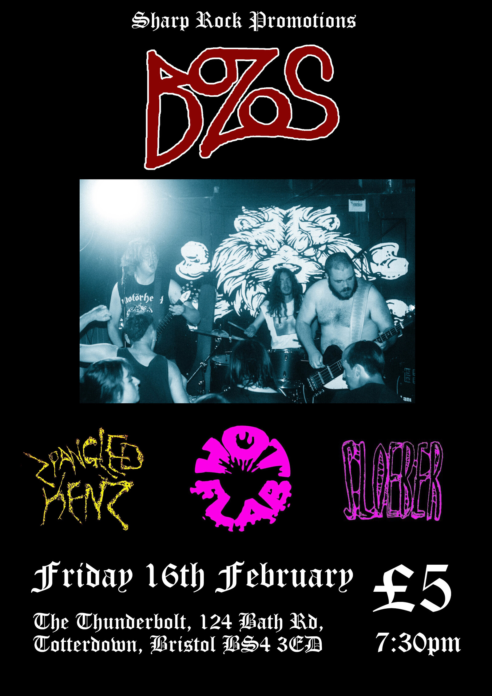 BOZOS + Zpangled Henz + Hot Flab + Sloeber at The Thunderbolt