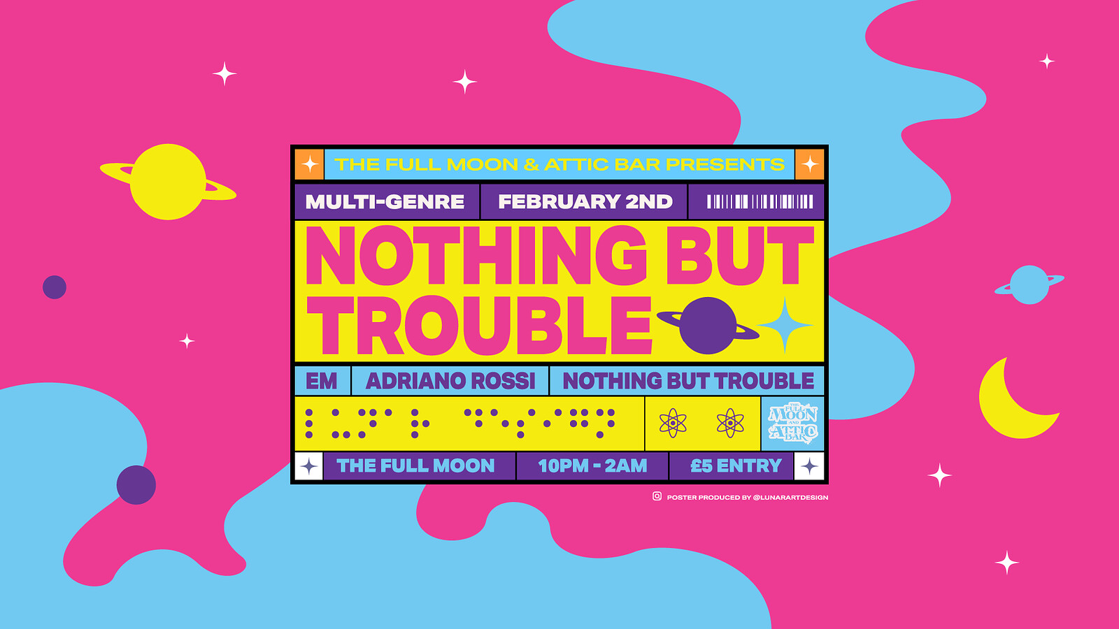 NOTHING BUT TROUBLE | DOWN THE PUB at The Full Moon & Attic Bar