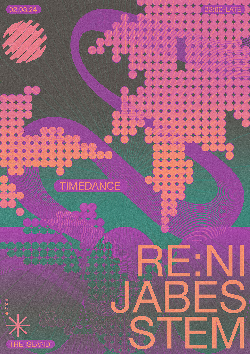 Timedance - re:ni, stem, Jabes at The Island