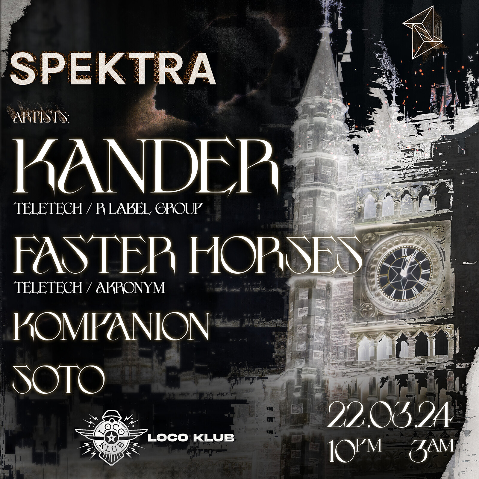 Spektra: Kander & Faster Horses at Loco Klub