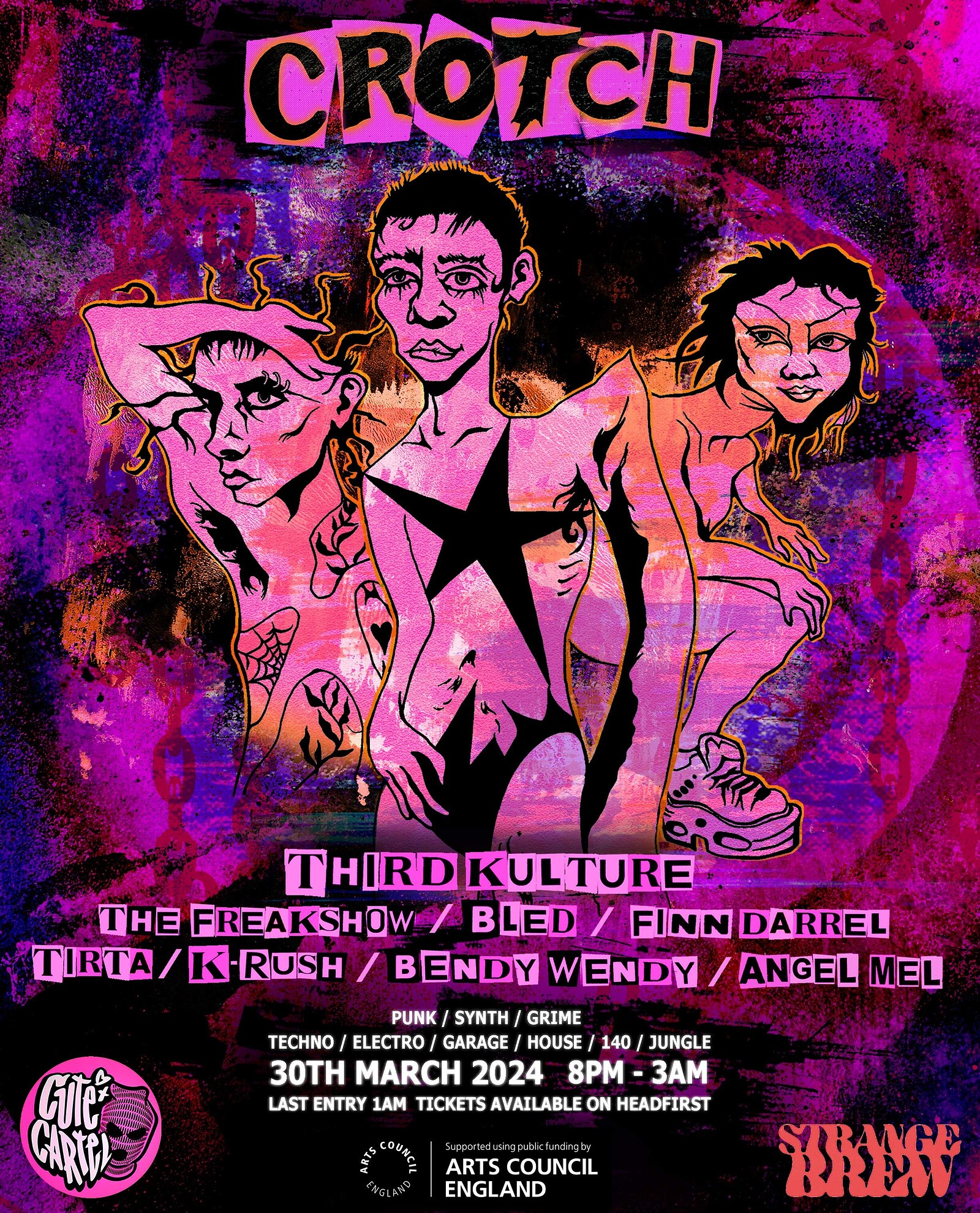 CROTCH w/ Third Kulture, The Freakshow, Bled+++ at Strange Brew