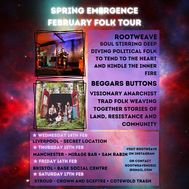 Friday folk punk fundraiser for BASE :: at BASE social centre, Easton