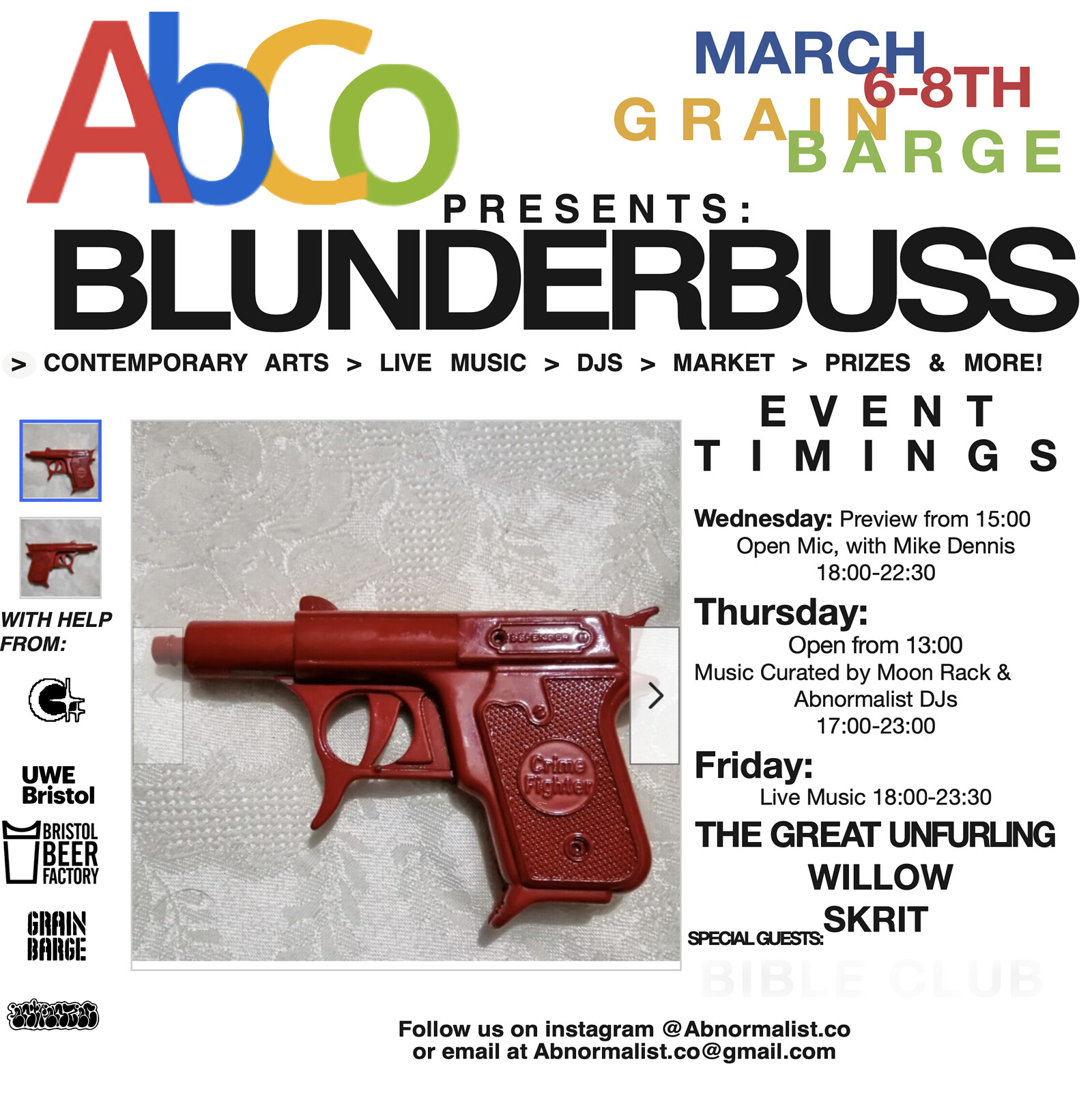 AbCo Presents:- BLUNDERBUSS at The Grain Barge
