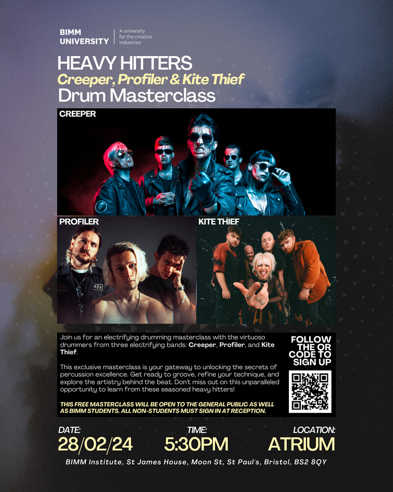 Heavy Hitters Drum Workshop at BIMM - The Atrium