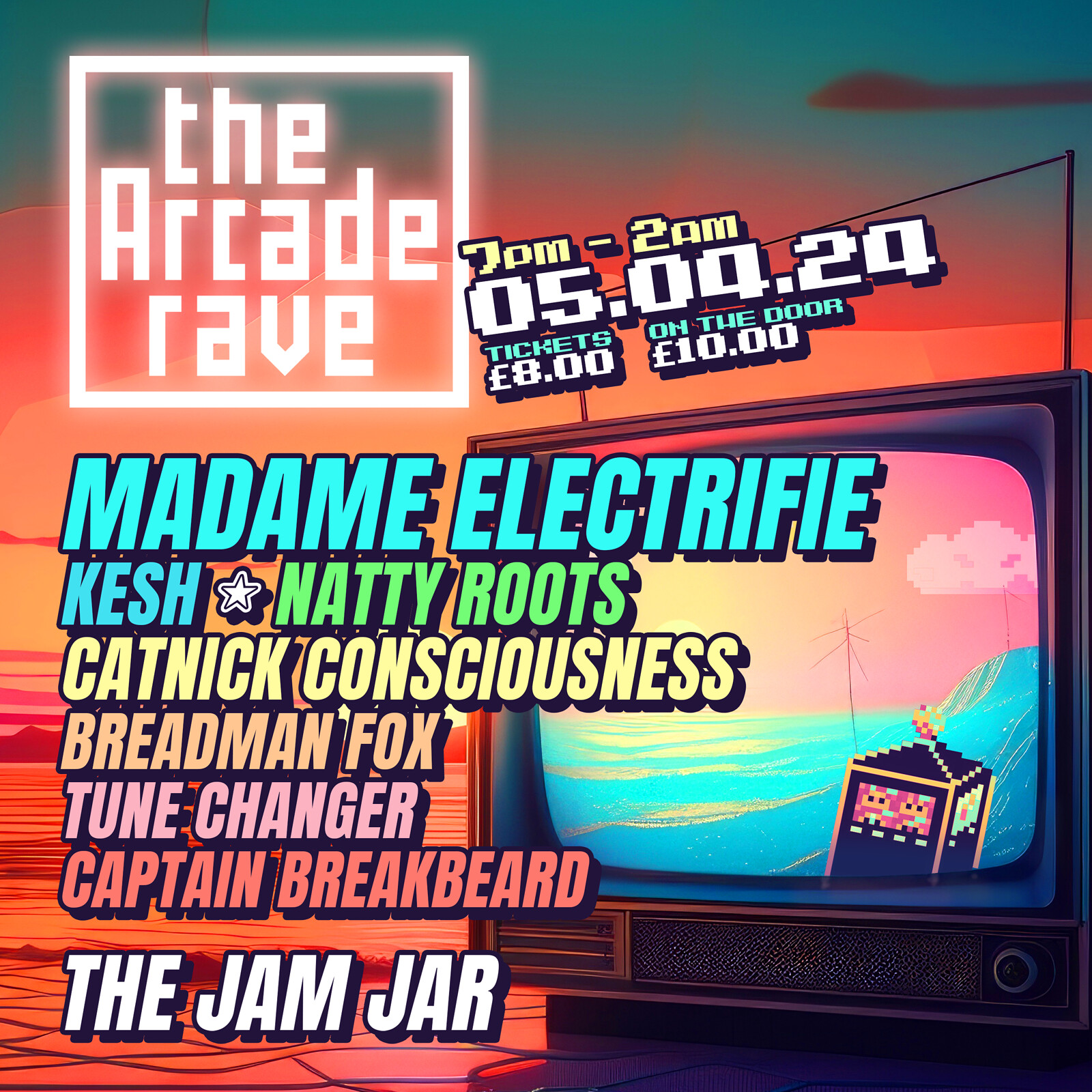 The ARCADE RAVE with MADAME ELECTRIFIE at The Jam Jar