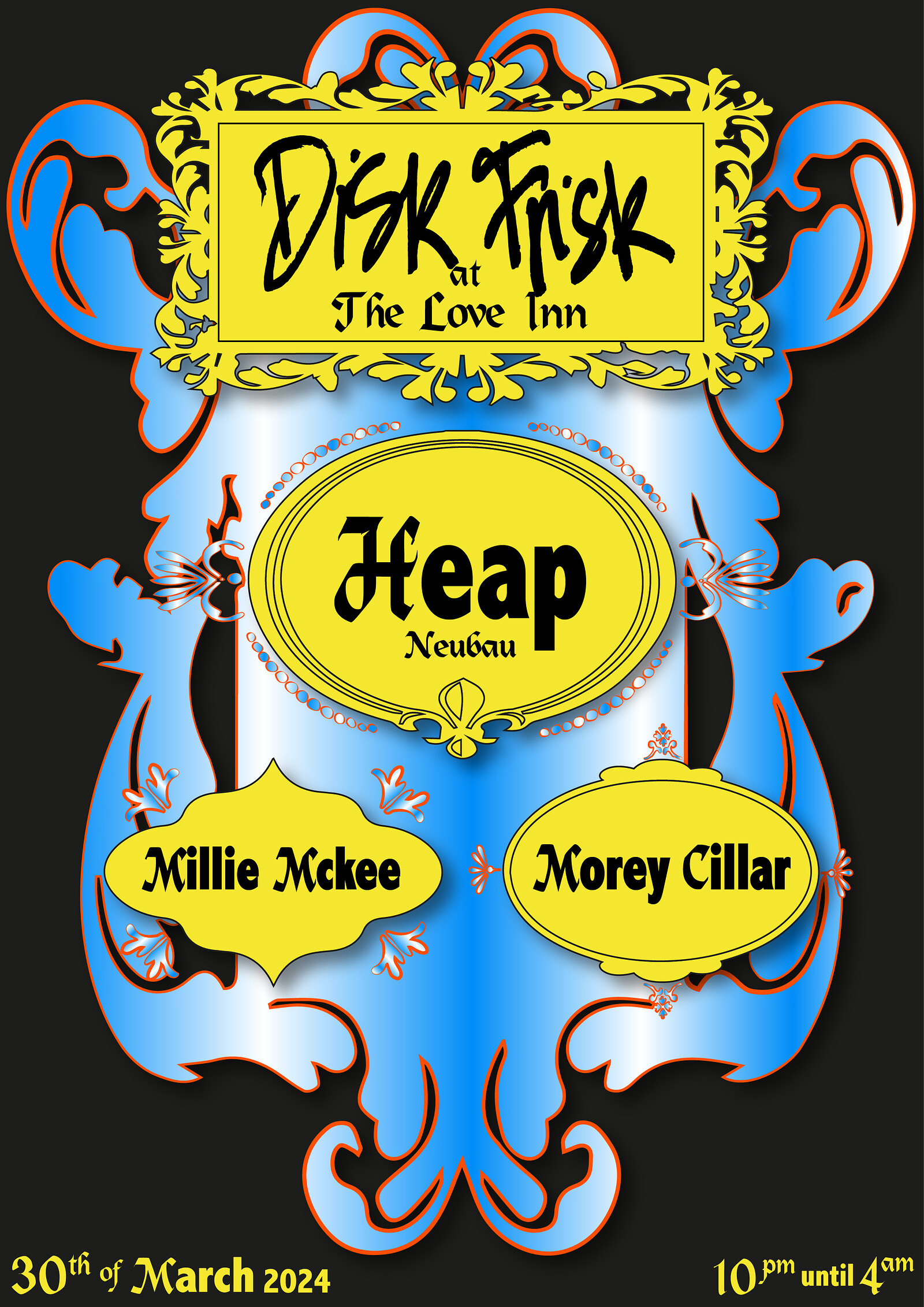 Disk Frisk w/ Heap, Millie McKee + Morey Cillar at The Love Inn