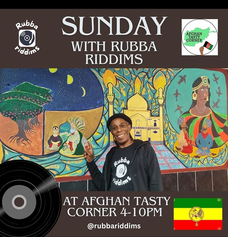 Rubba Riddims Reggae Sundays at Afghan Tasty Corner 1 Oxford Place BS50NR
