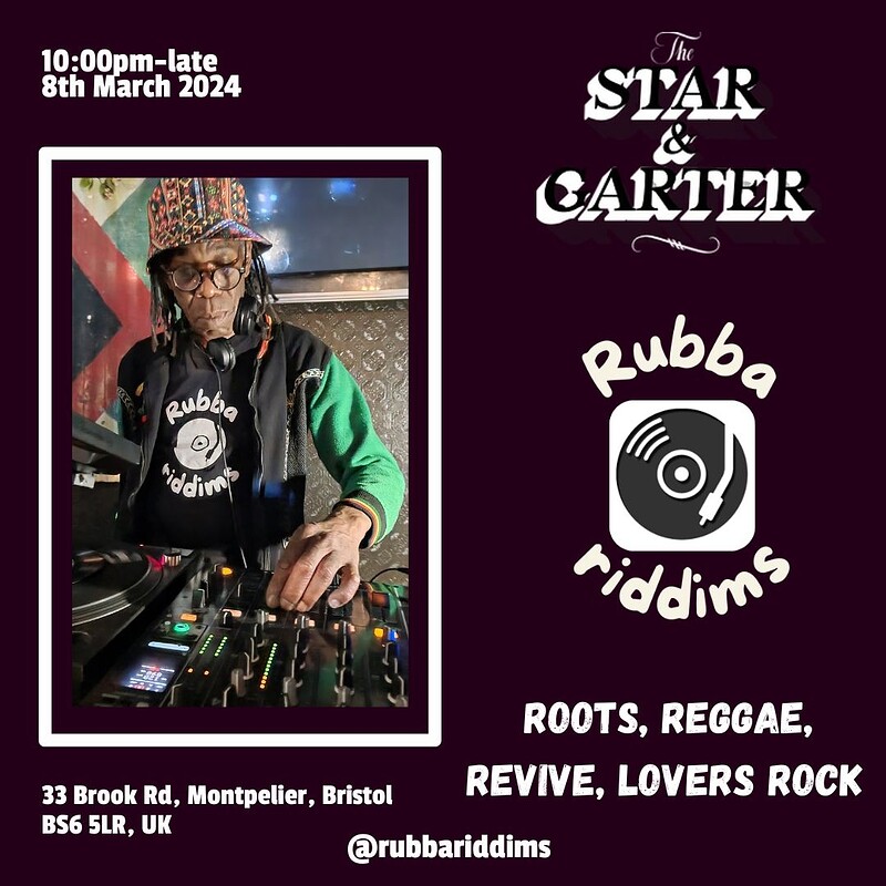 Rubba Riddims Reggae & More at The Star & Garter