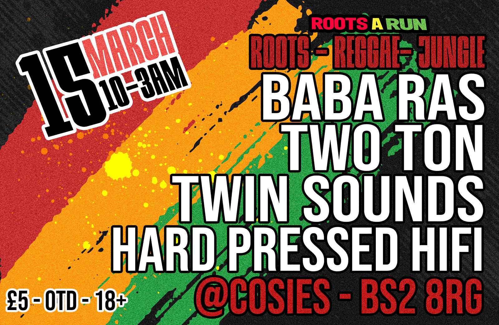 Roots A Run at Cosies