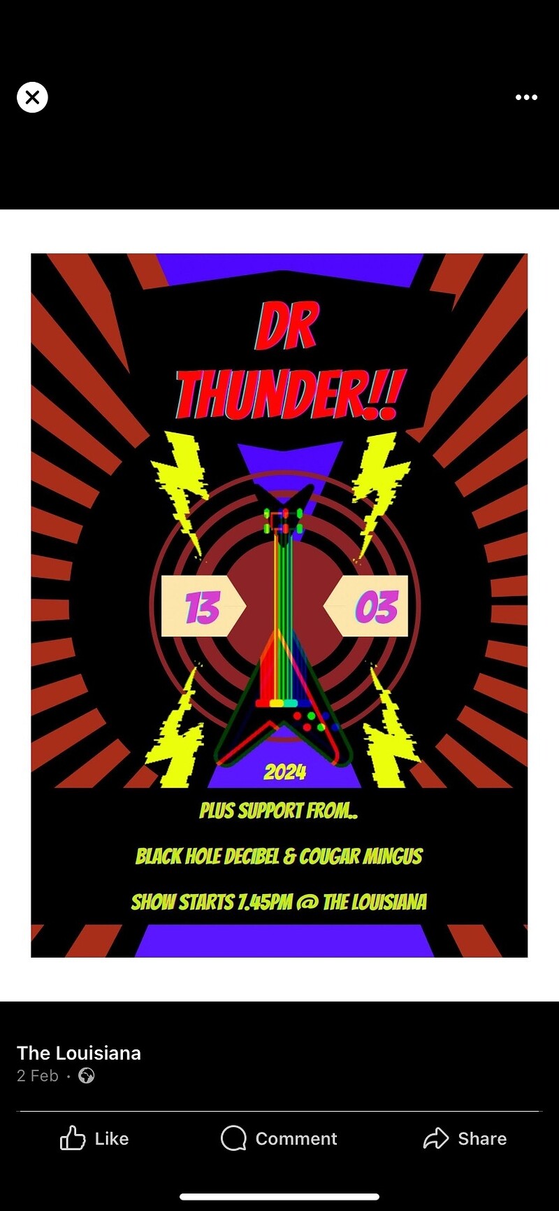 Dr Thunder w/Black Hole Decibel & Cougar Mingus at The Louisiana