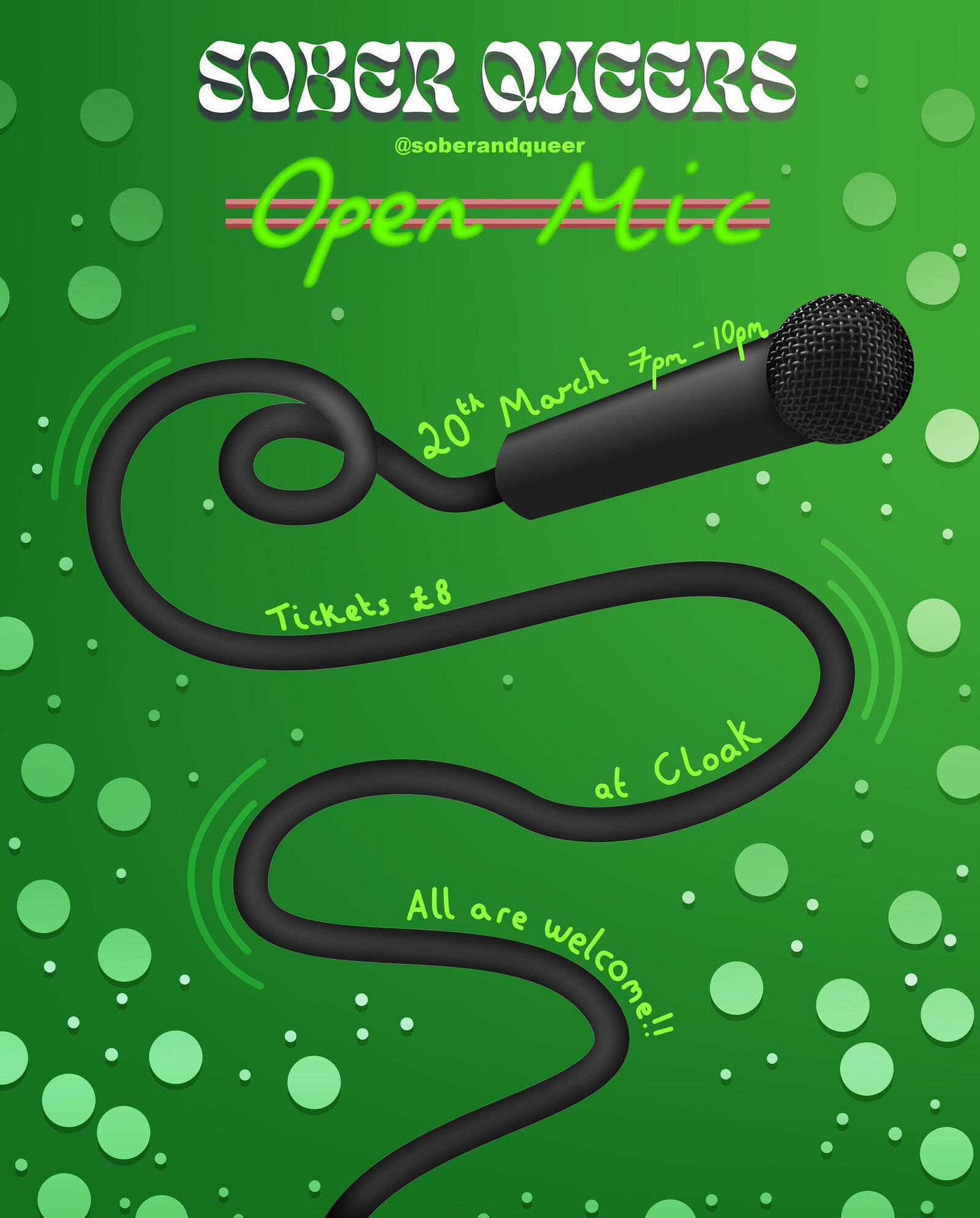 Sober Queers Open Mic at Cloak