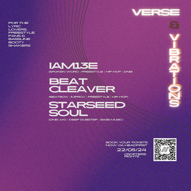 Verse & Vibrations at Crofters Rights