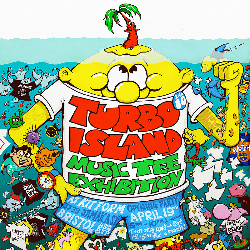 TURBO ISLAND music tee exhibition at KIT FORM